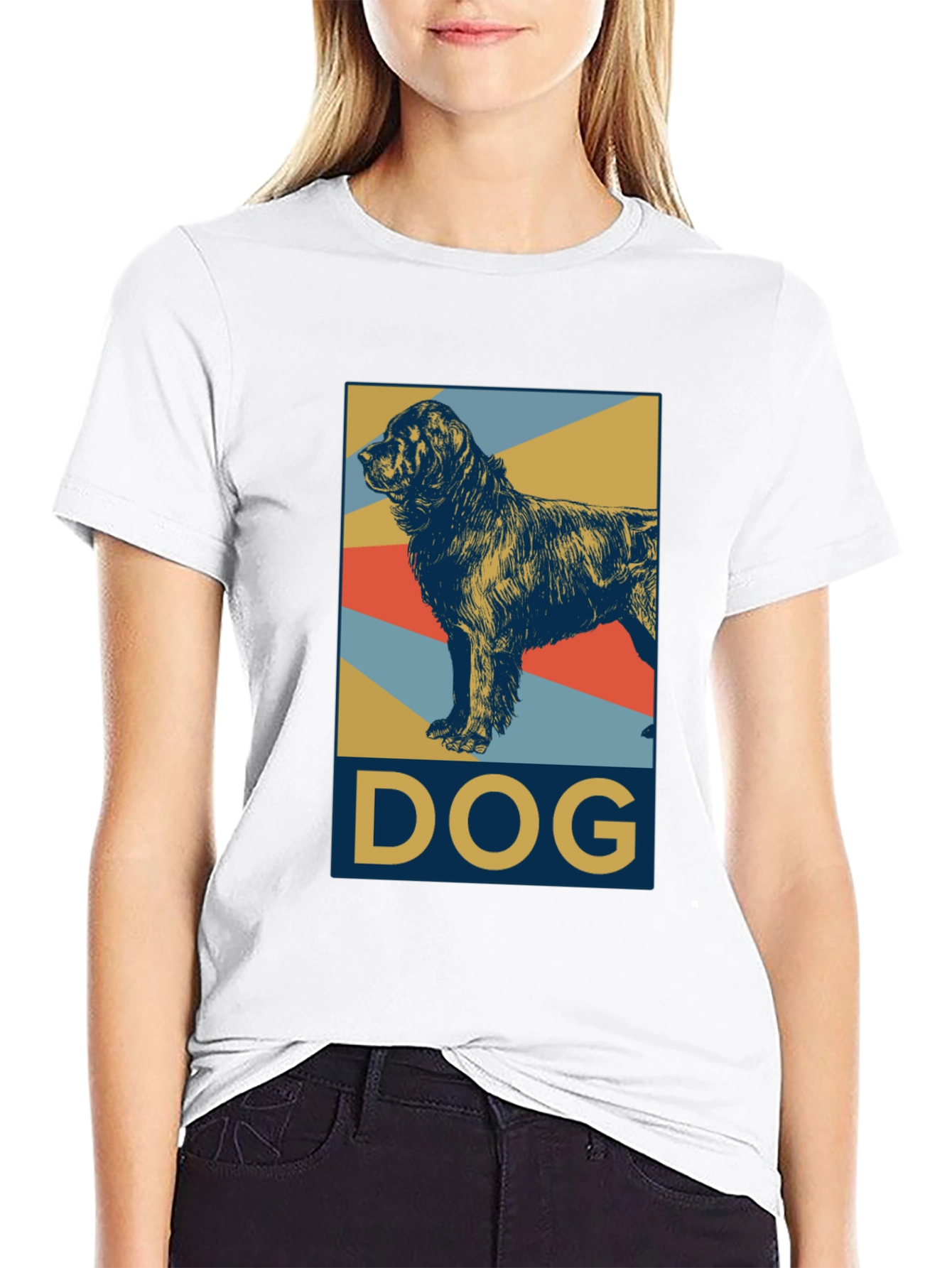 Black Dog Graphic Tee - Black Cotton Casual Shirt view 9