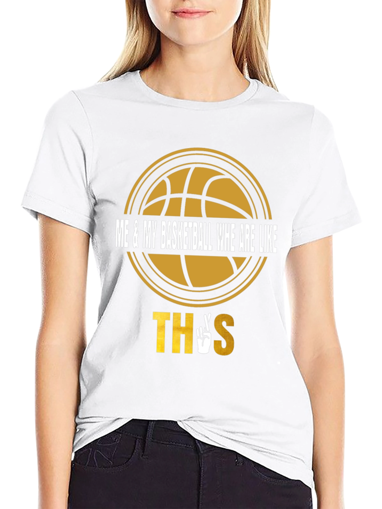 Black Basketball Lover Tee - Me & My Basketball Like This view 9