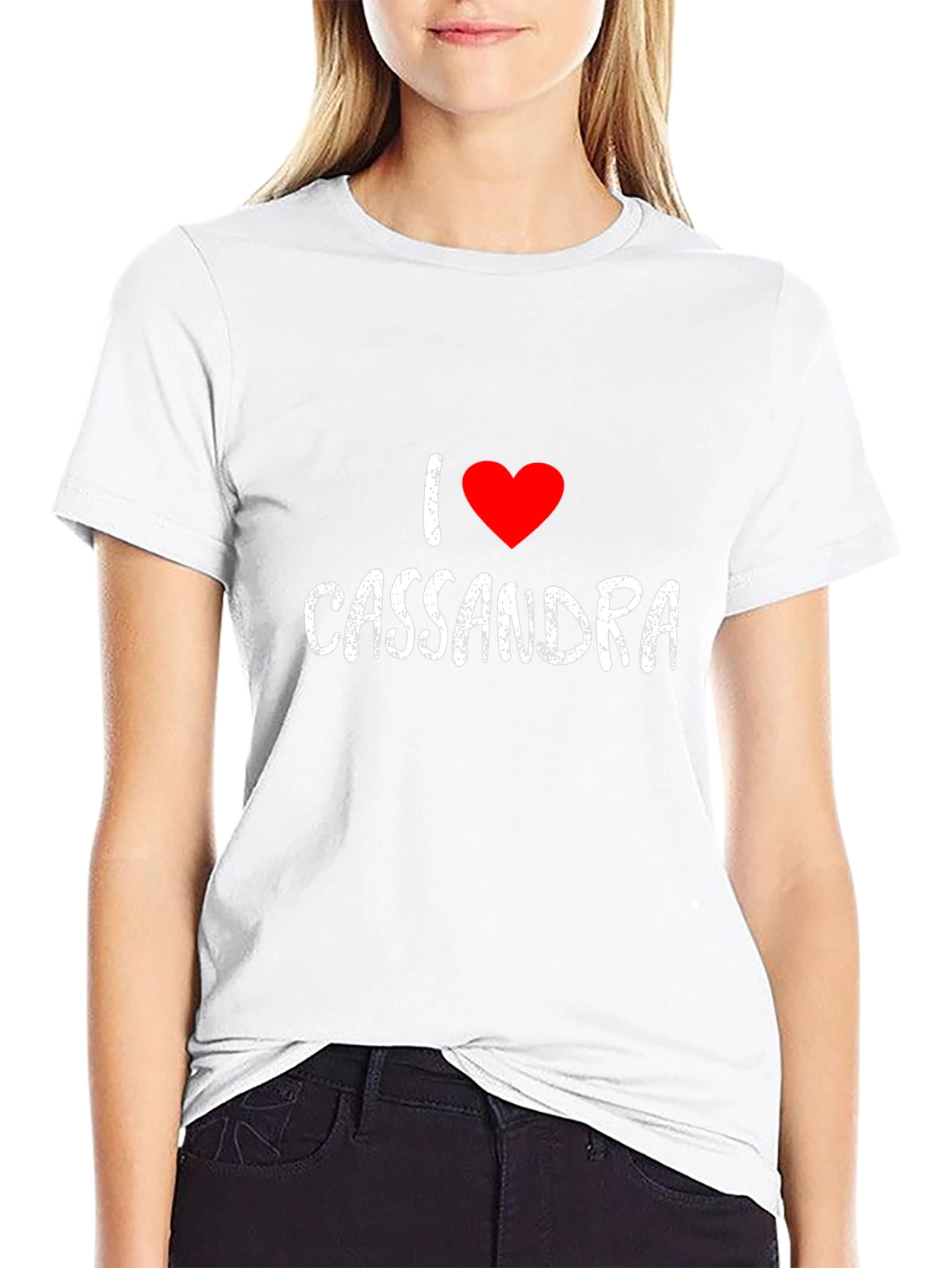 Black I Heart Cassandra - Men's Black Graphic Tee view 9