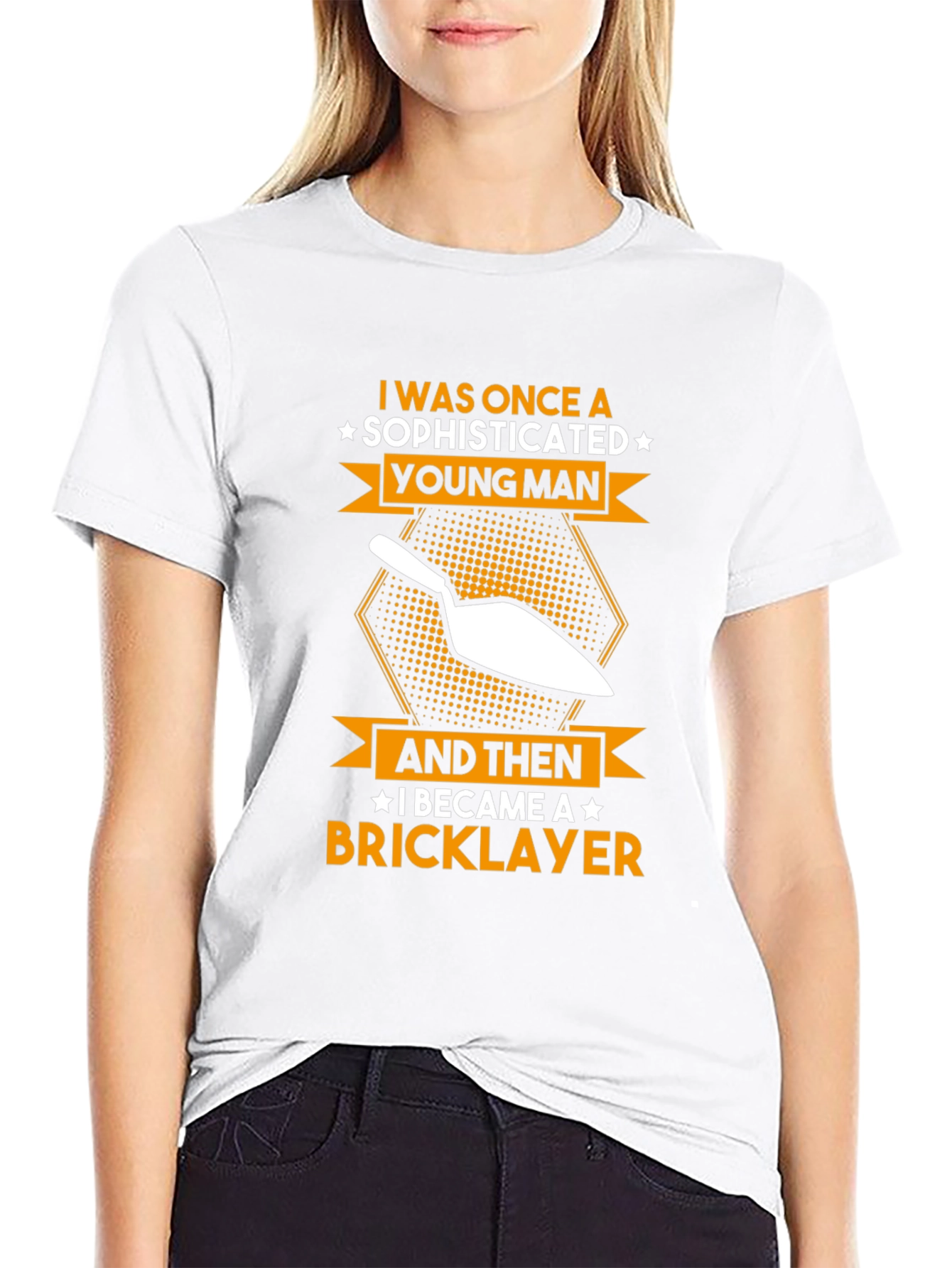 Black Bricklayer T-Shirt - Sophisticated Young Man view 9