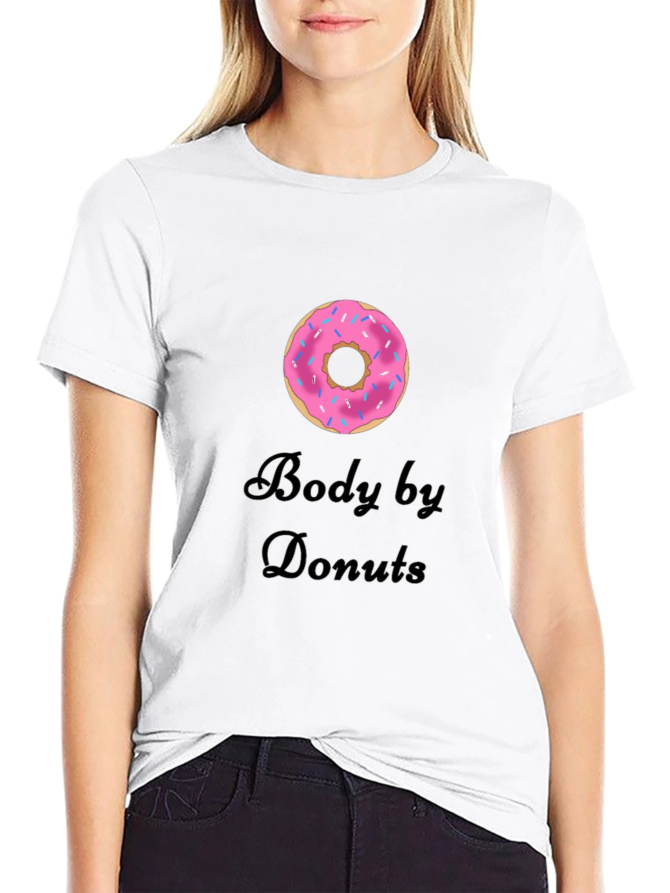 Black Body by Donuts T-Shirt - Casual Crew Neck Tee view 9
