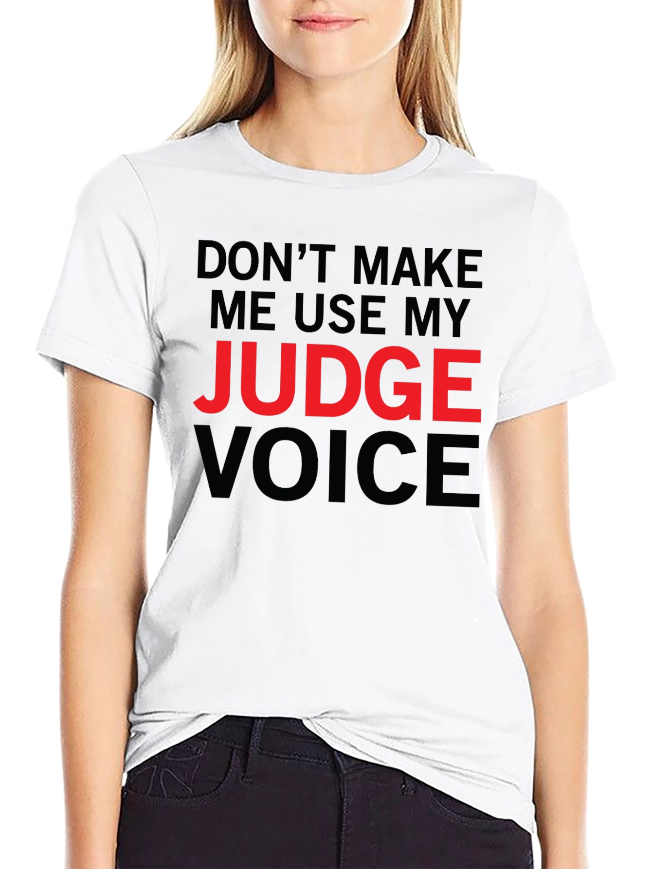 Black Judge Voice T-Shirt - Funny Novelty Tee view 9
