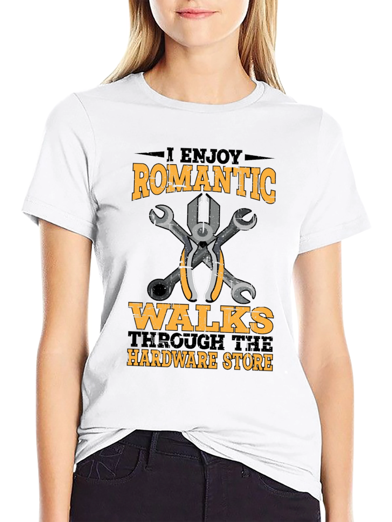 Black Romantic Walks Hardware Store T-Shirt view 9