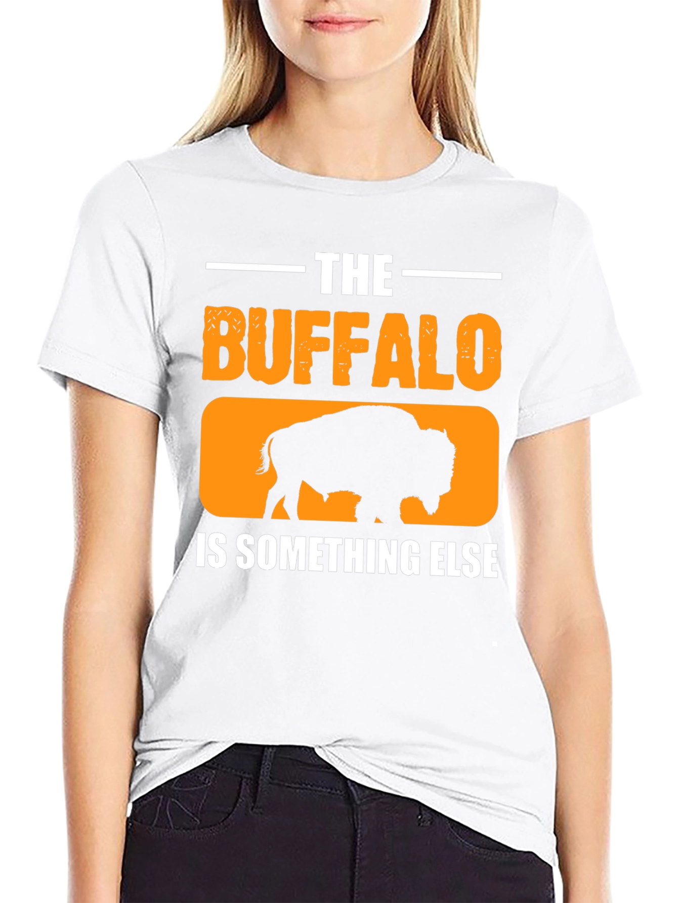 Black The Buffalo is Something Else Black T-Shirt view 9