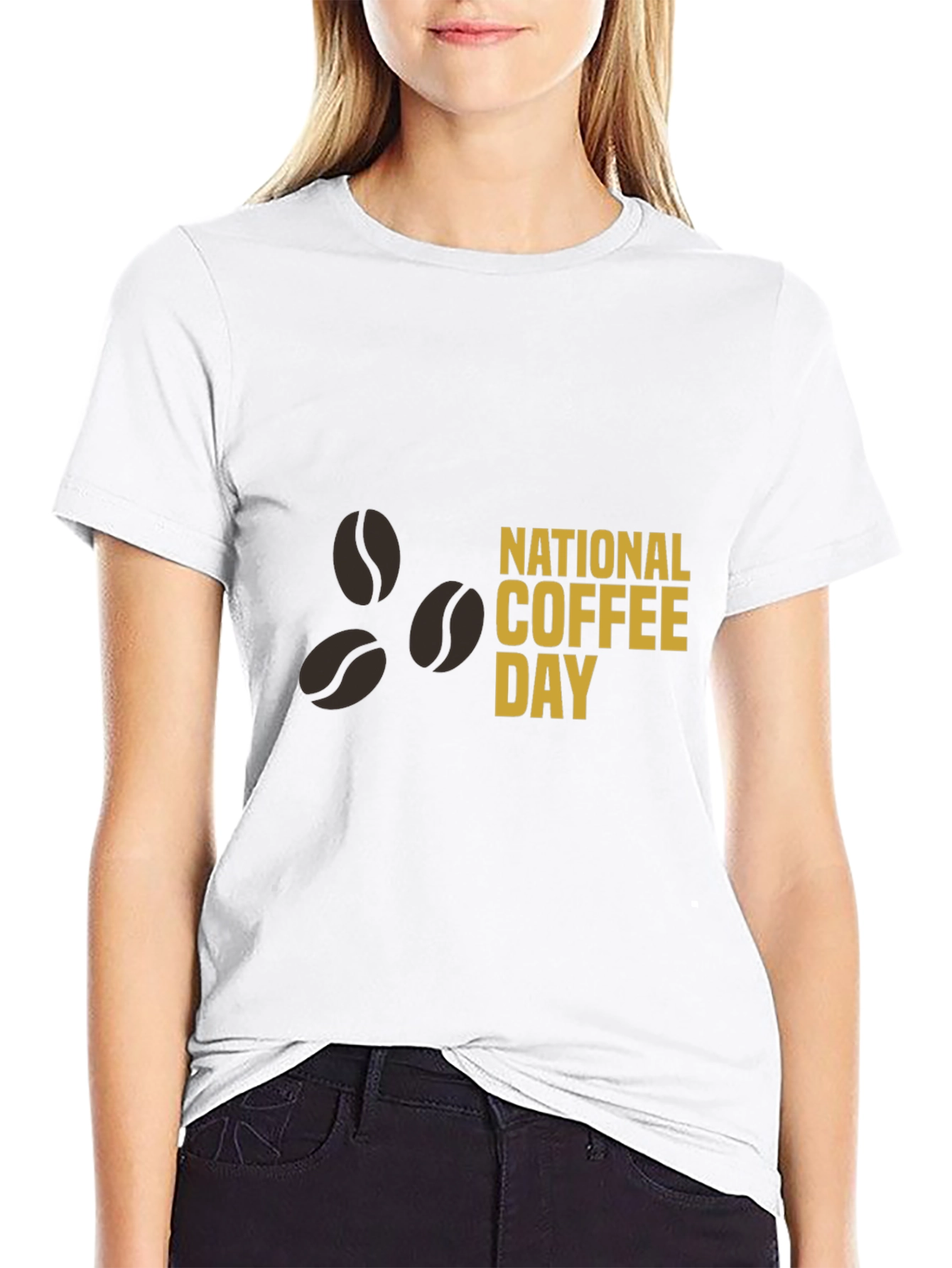 Black National Coffee Day T-Shirt - Stylish & Comfortable view 9