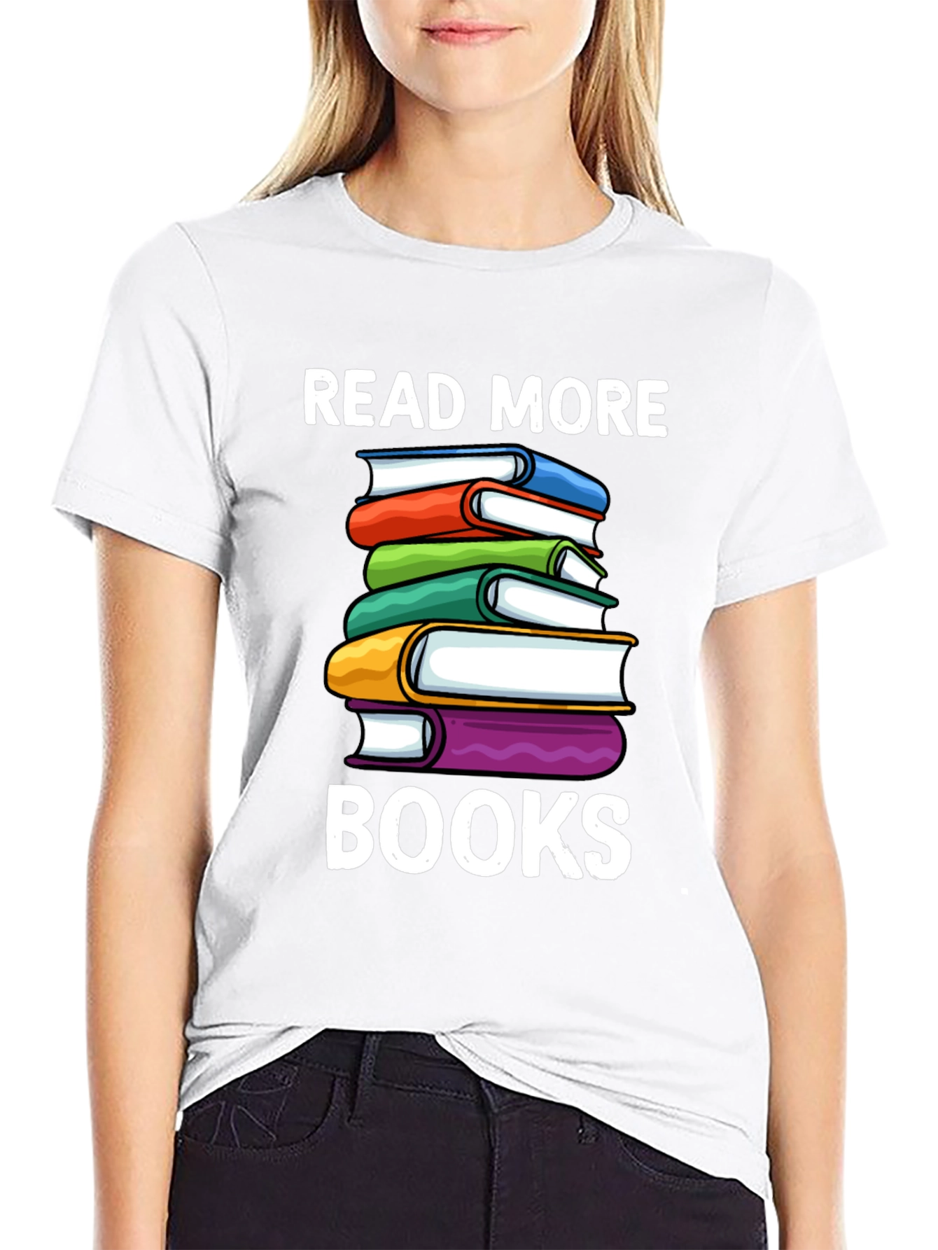 Black Read More Books T-Shirt - Book Lover Tee view 9