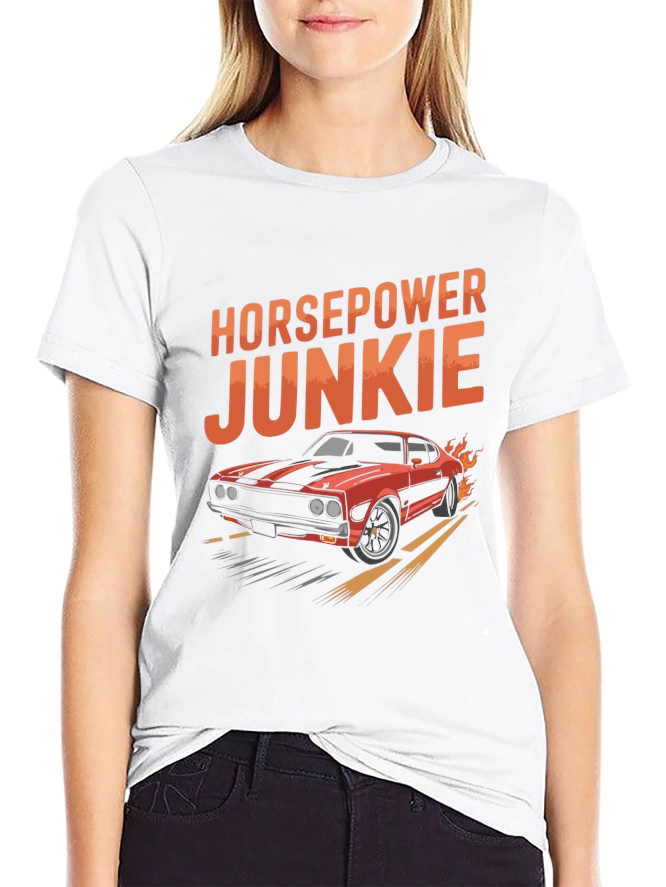 Black Horsepower Junkie Graphic T-Shirt view 9