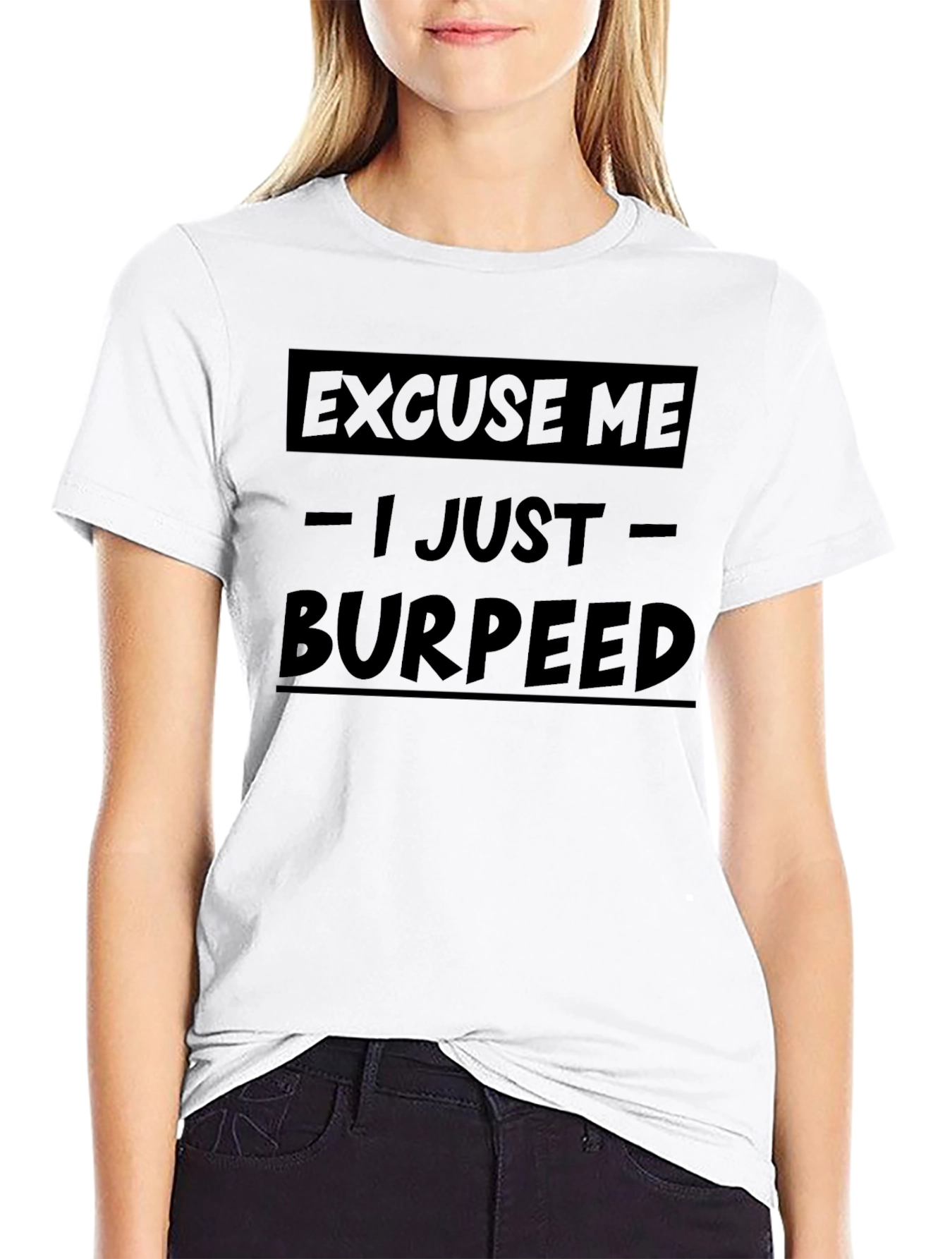 Black Excuse Me I Just Burpeed Graphic Tee view 9