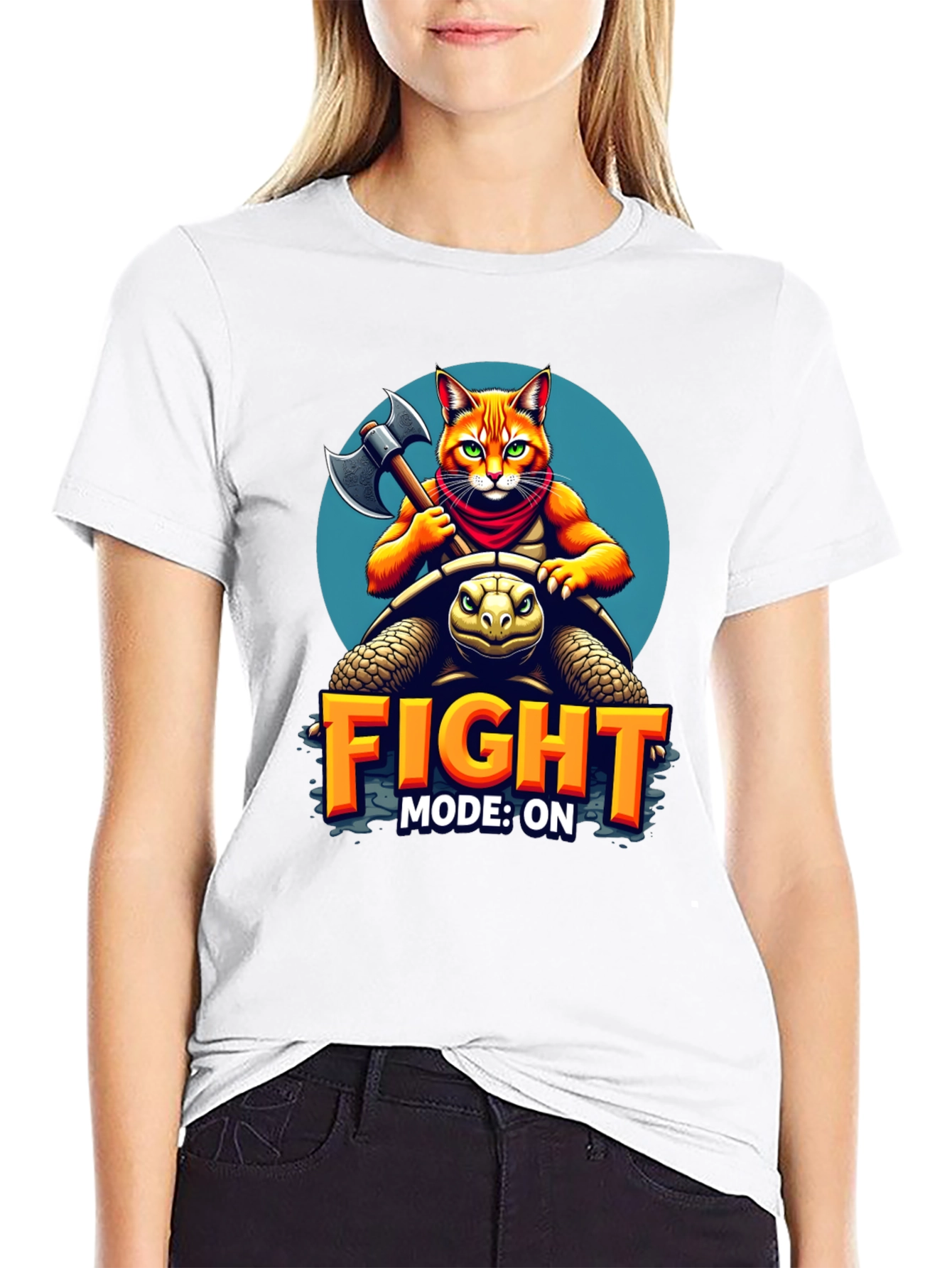 Black Fight Mode On T-Shirt view 9