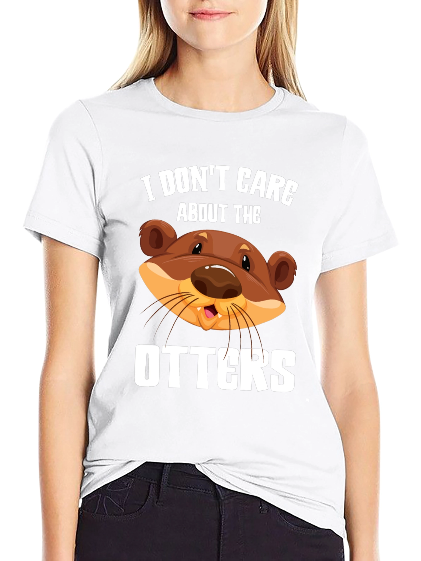 Black I Don't Care About The Otters Graphic Tee view 9