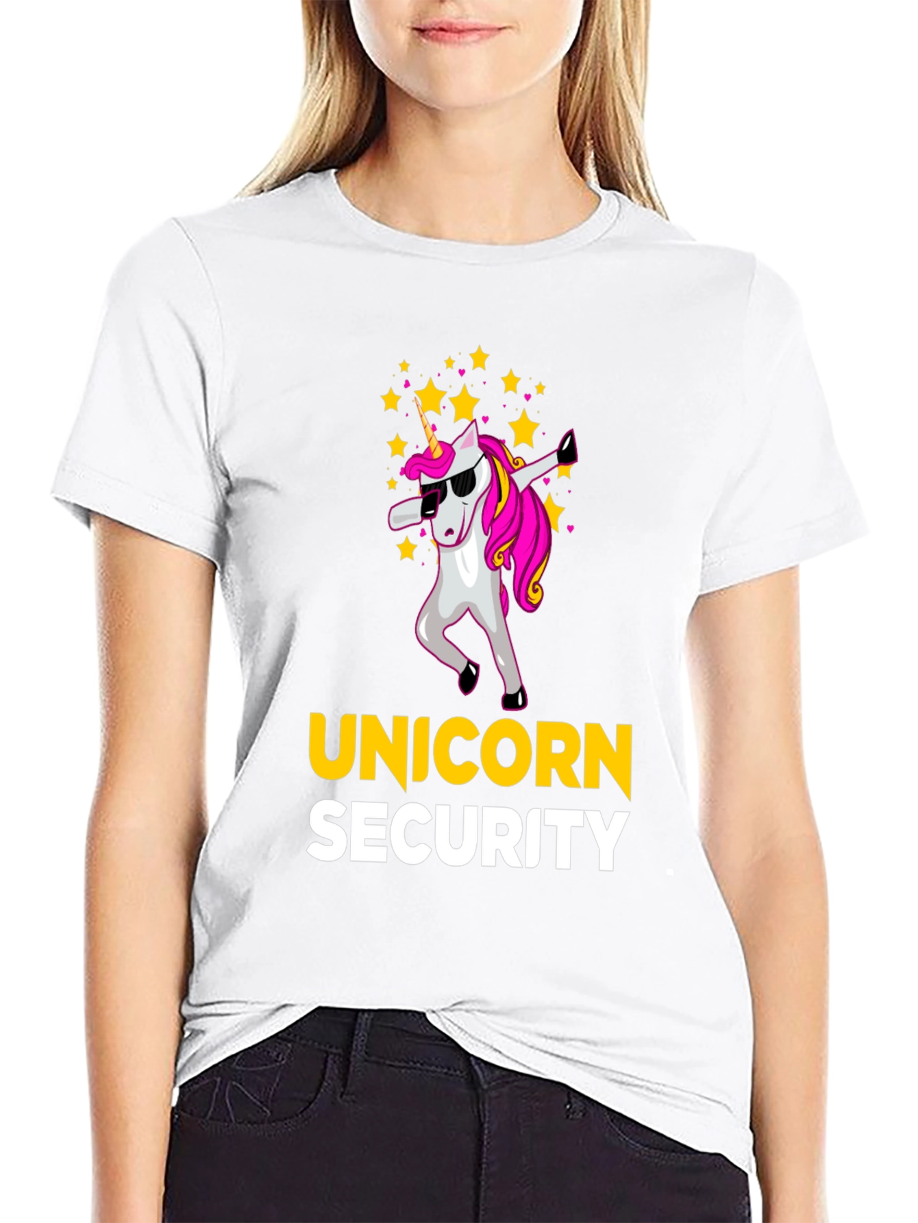 Black Unicorn Security Graphic T-Shirt - Fun & Unique Design view 9