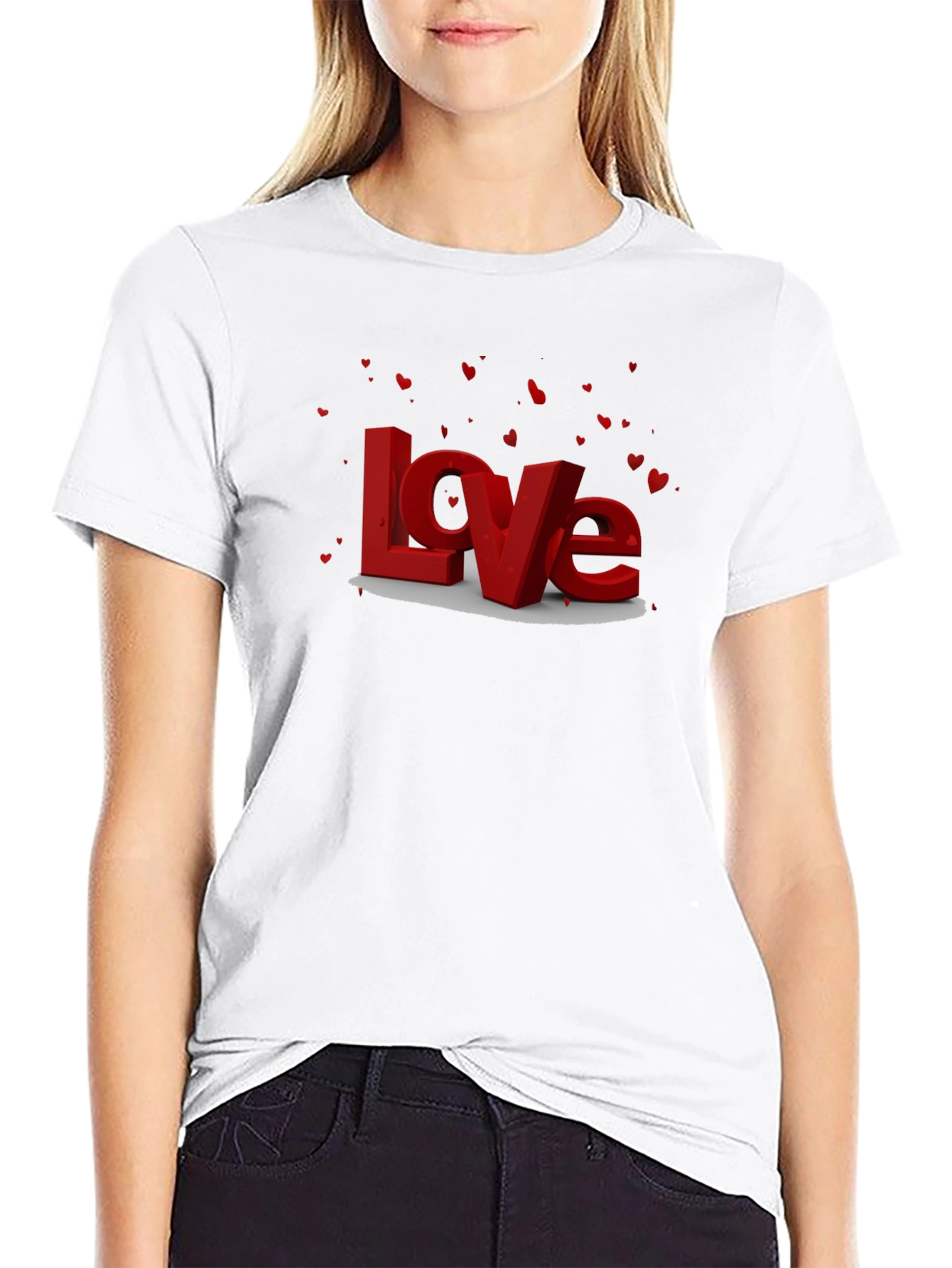 Black Love Graphic Tee - Men's Valentine's Day Shirt view 9