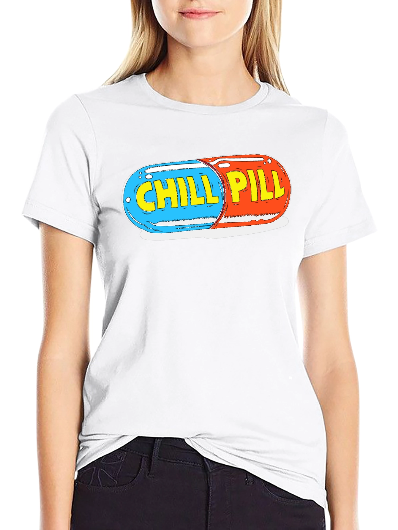 Black Chill Pill Graphic Tee - Relaxed Fit view 9