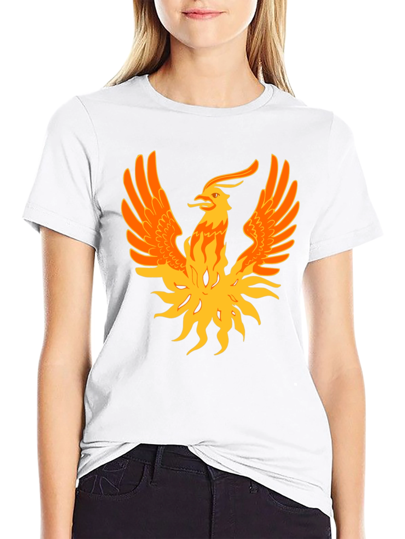 Black Phoenix Graphic Print Black Tee view 9