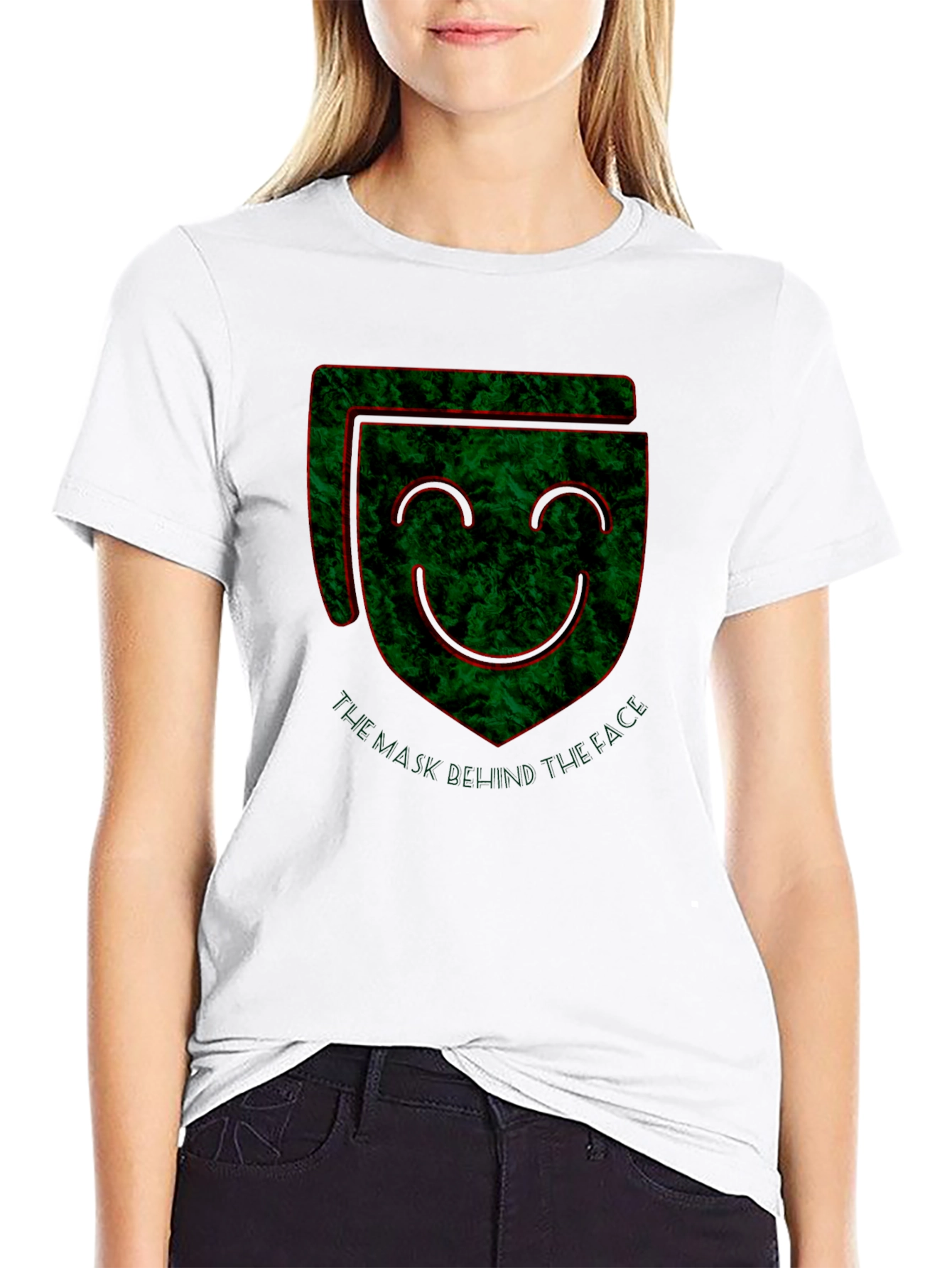 Black Unique Graphic Print Men's Black T-Shirt view 9