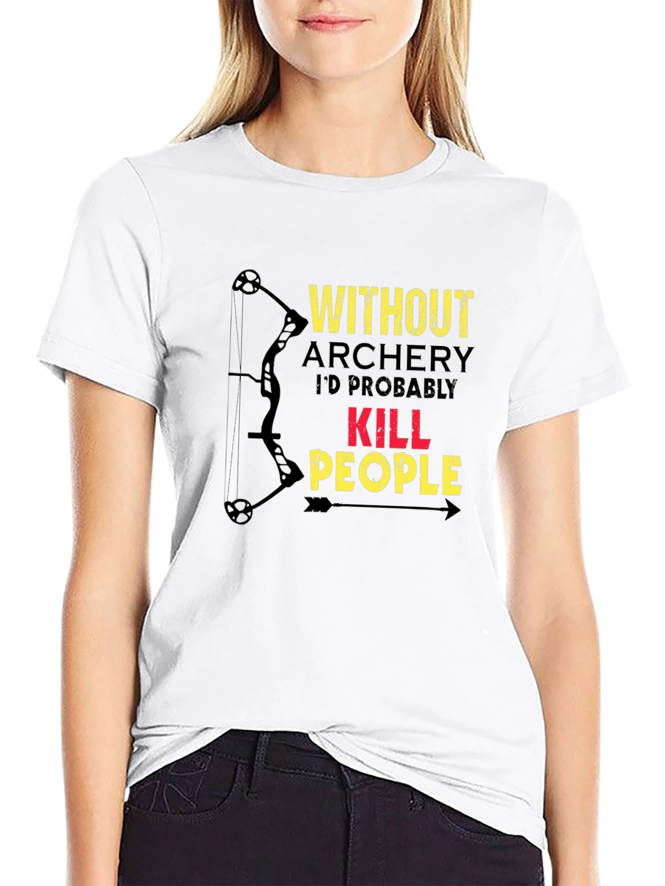 Black Archery Humor T-Shirt view 9