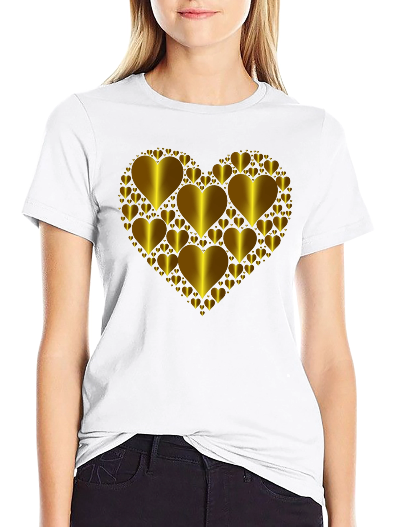 Black Heart of Gold Graphic Tee - Modern Fit view 9