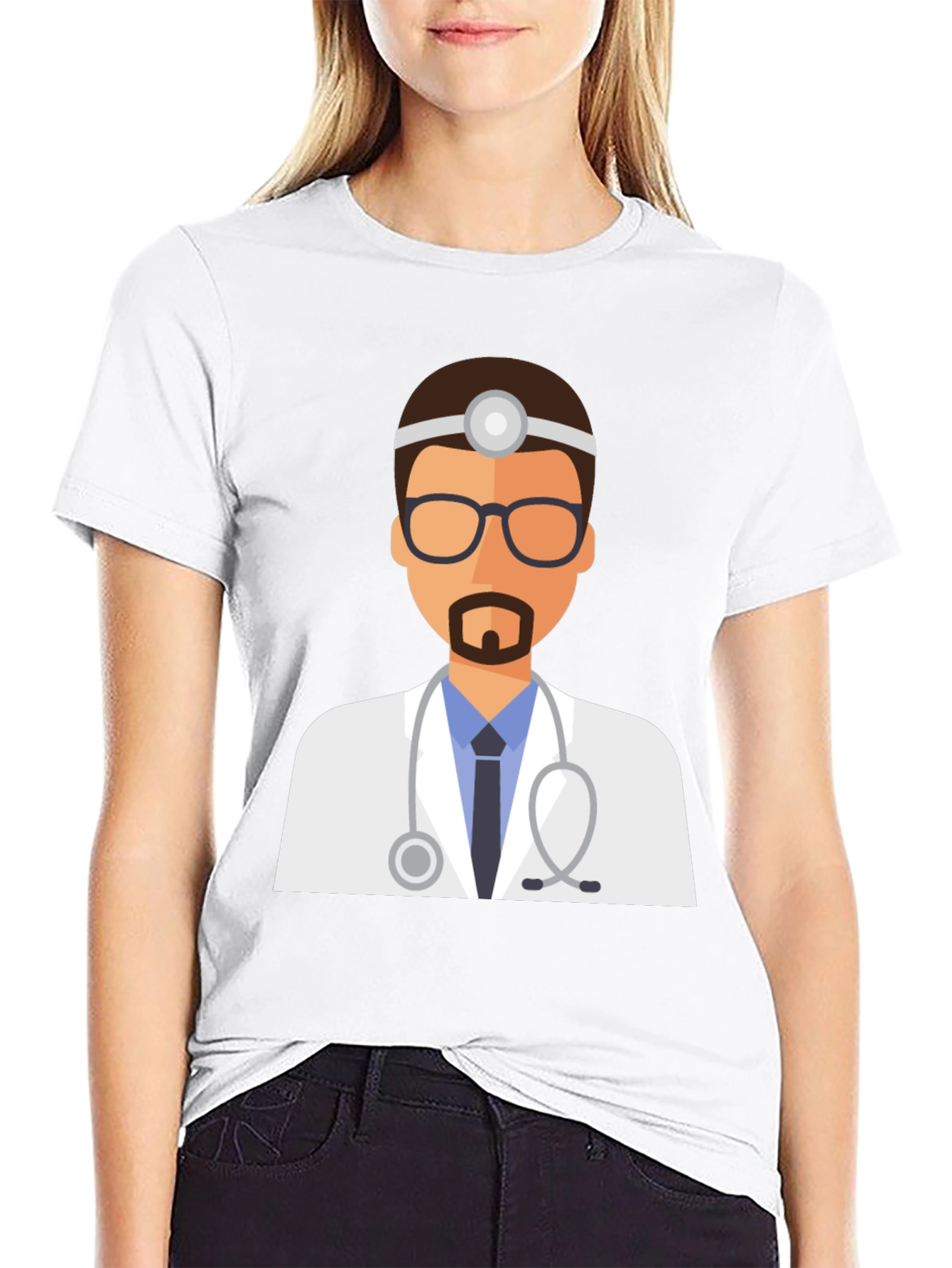 Black Doctor Graphic Tee - Black Unisex T-Shirt view 9
