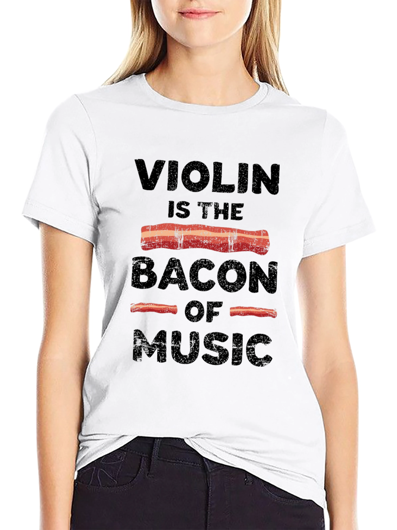 Black Violin is the Bacon of Music Black T-Shirt view 9