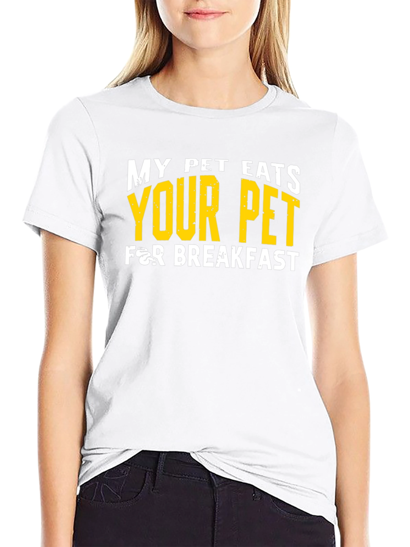Black My Pet Eats Your Pet Graphic Tee view 9