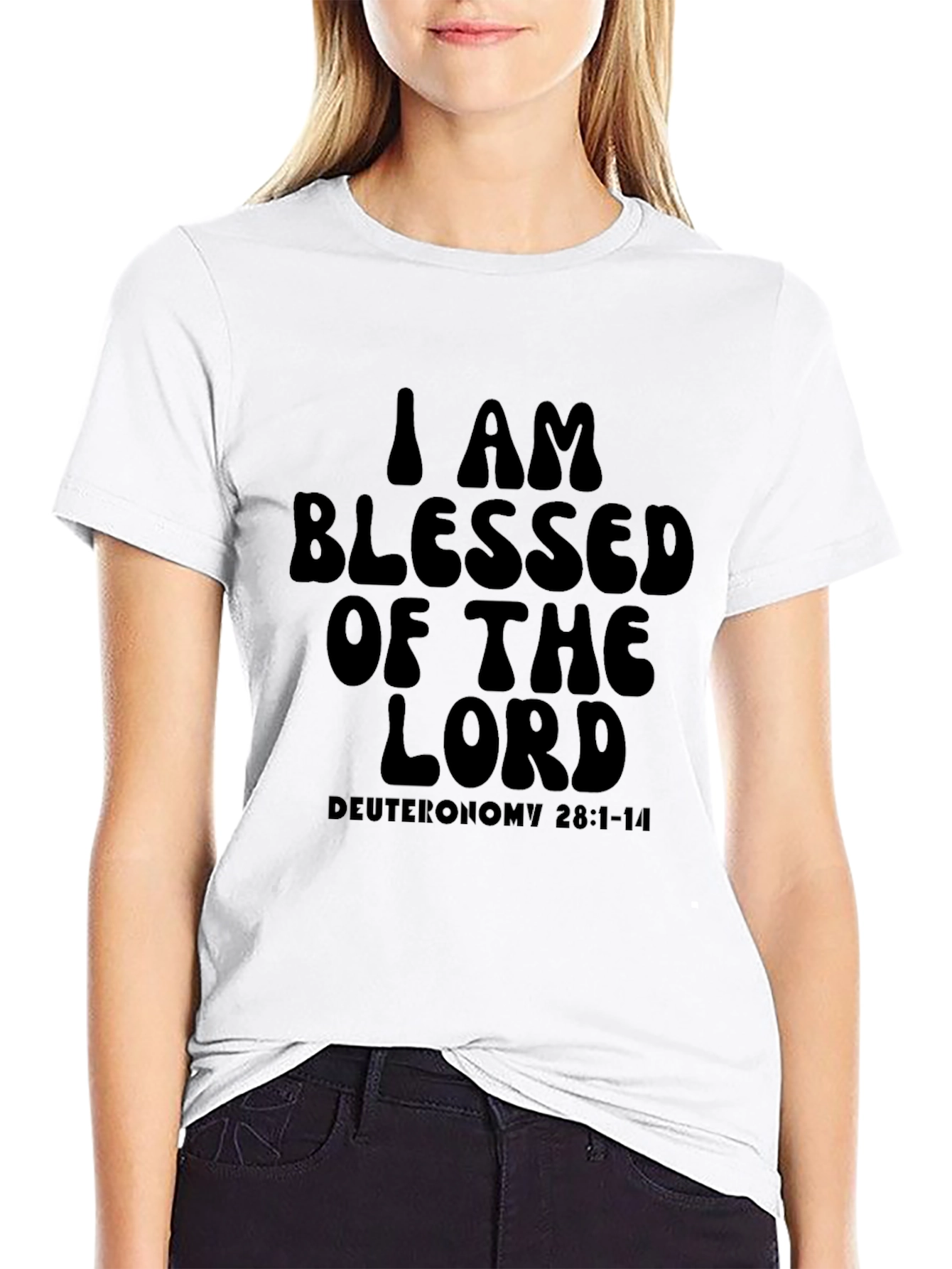 Black Blessed of The Lord Graphic Tee view 9