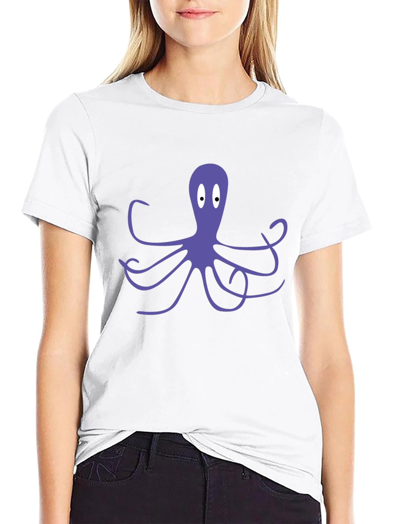 Black Octopus Graphic Tee - Black Cotton Blend T-Shirt view 9