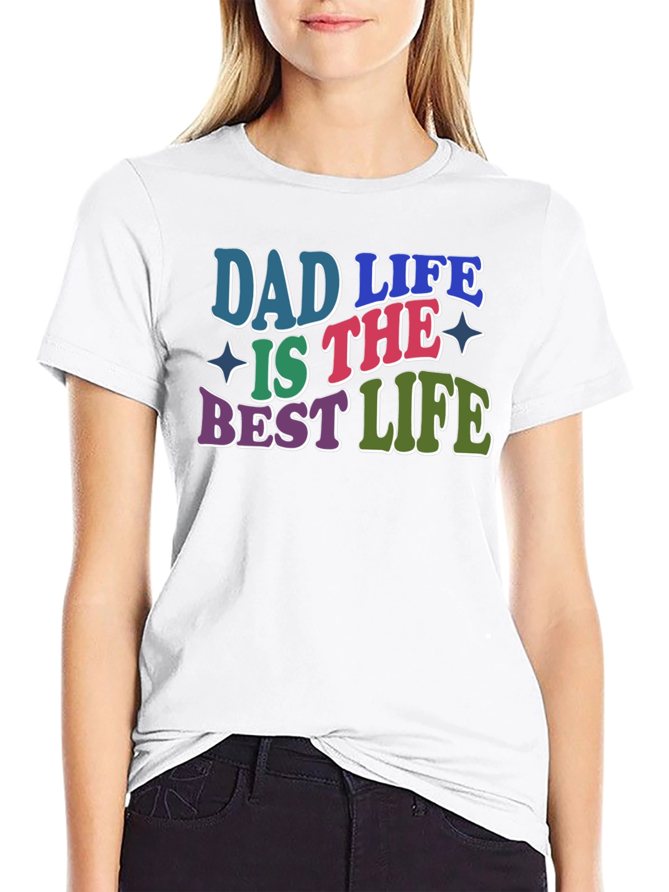 Black Dad Life T-Shirt - Best Life Tee view 9