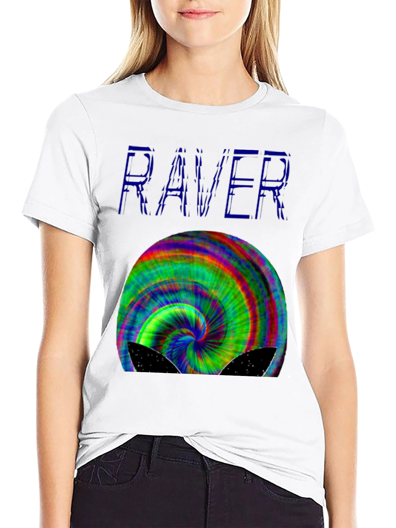 Black Raver Spiral Graphic T-Shirt view 9