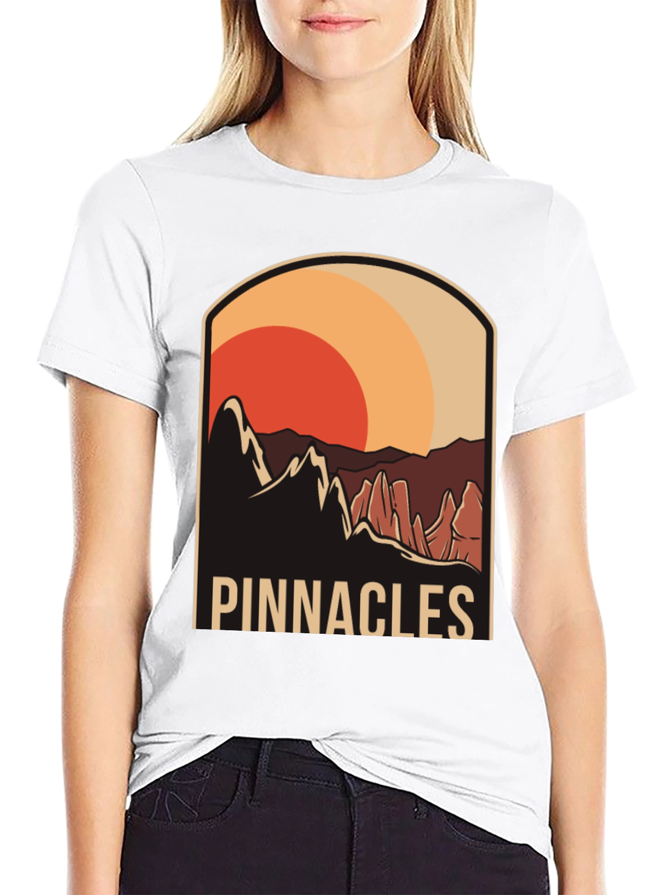 Black Pinnacles Graphic Tee - Nature Inspired Design view 9