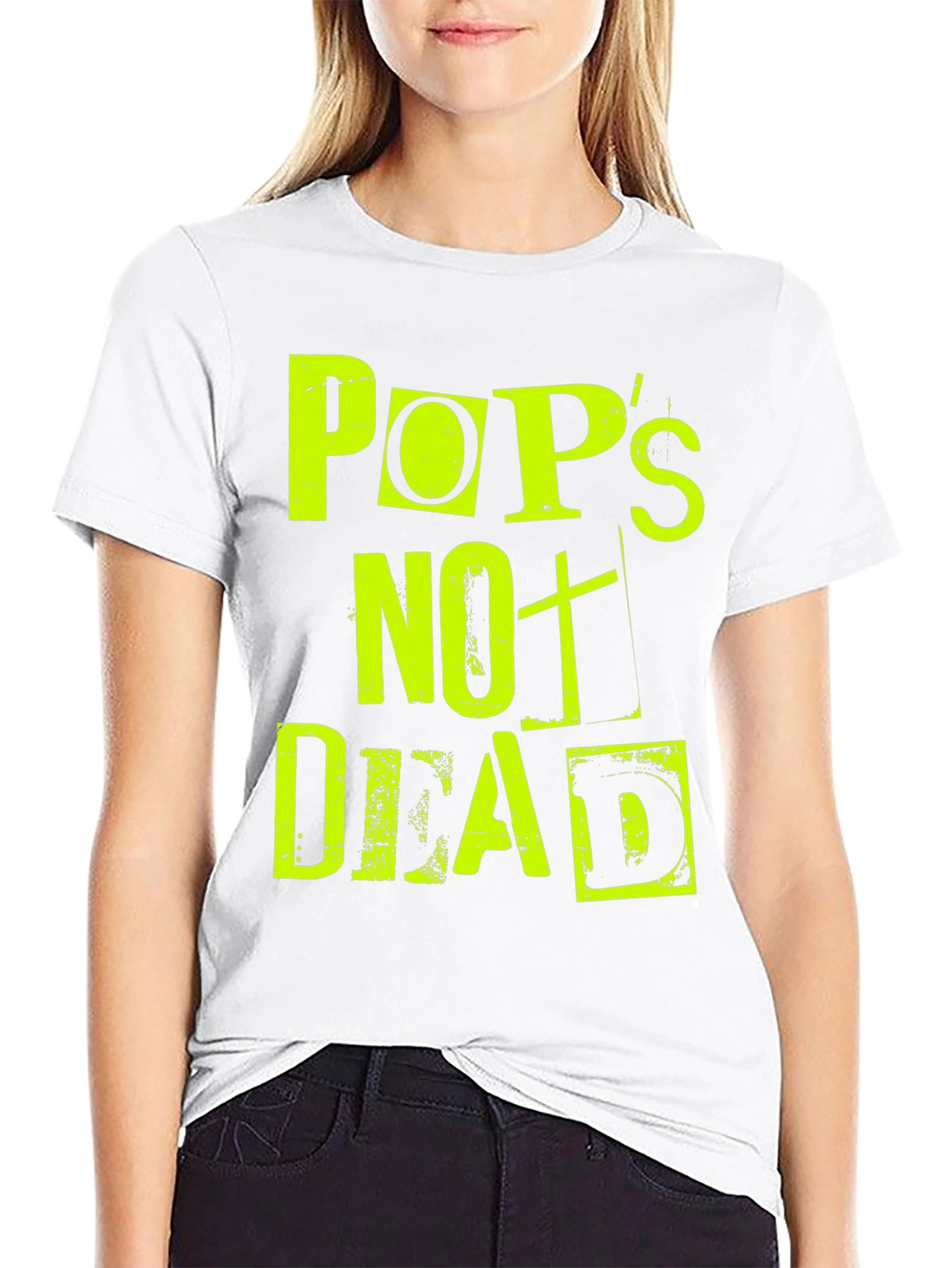 Black Pops Not Dead Graphic Print Tee view 9