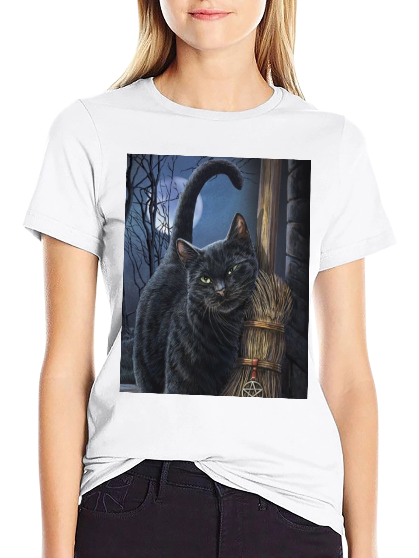 Black Black Cat Witchcraft T-Shirt view 9