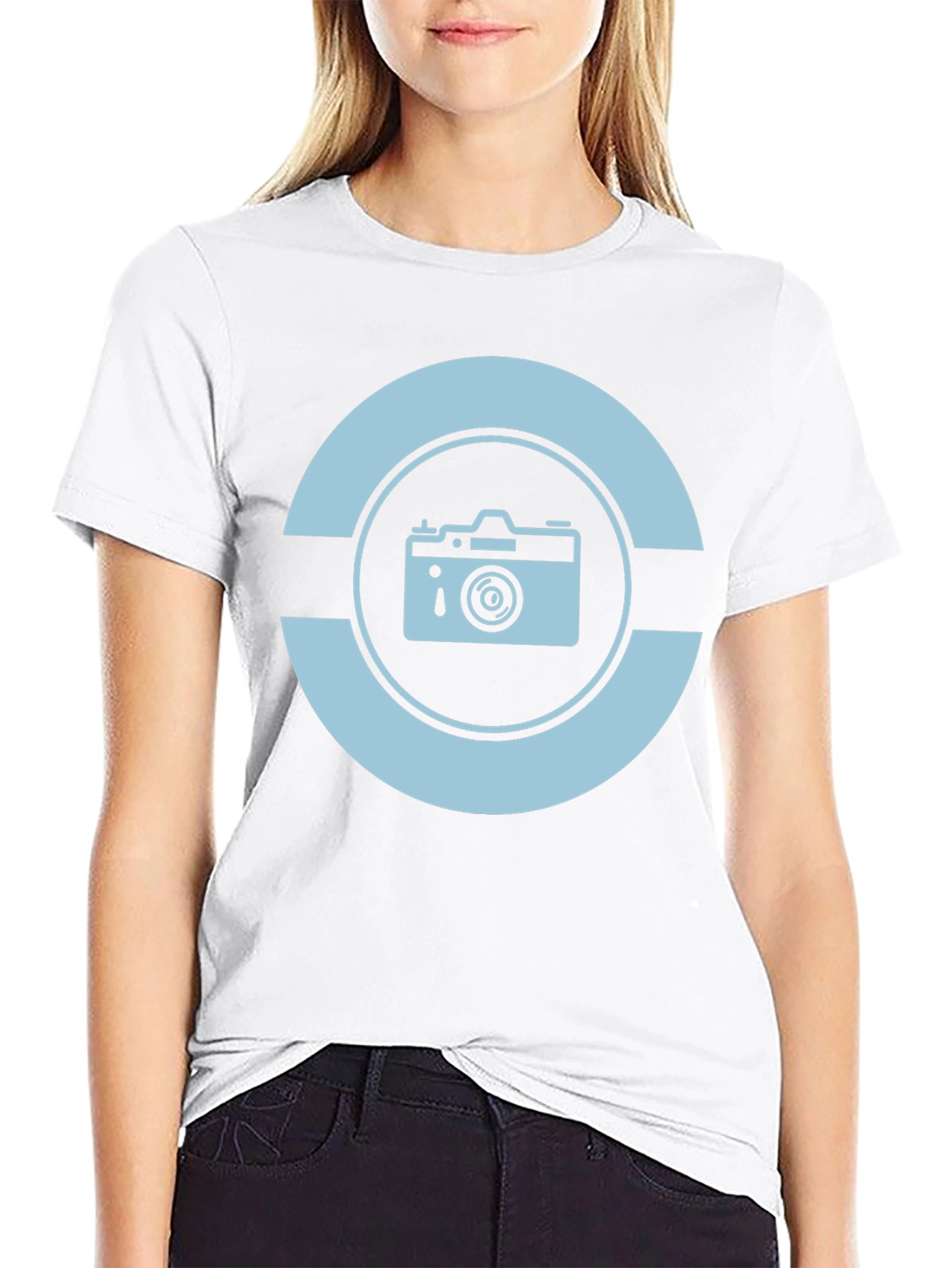 Black Retro Camera Graphic T-Shirt - Black view 9
