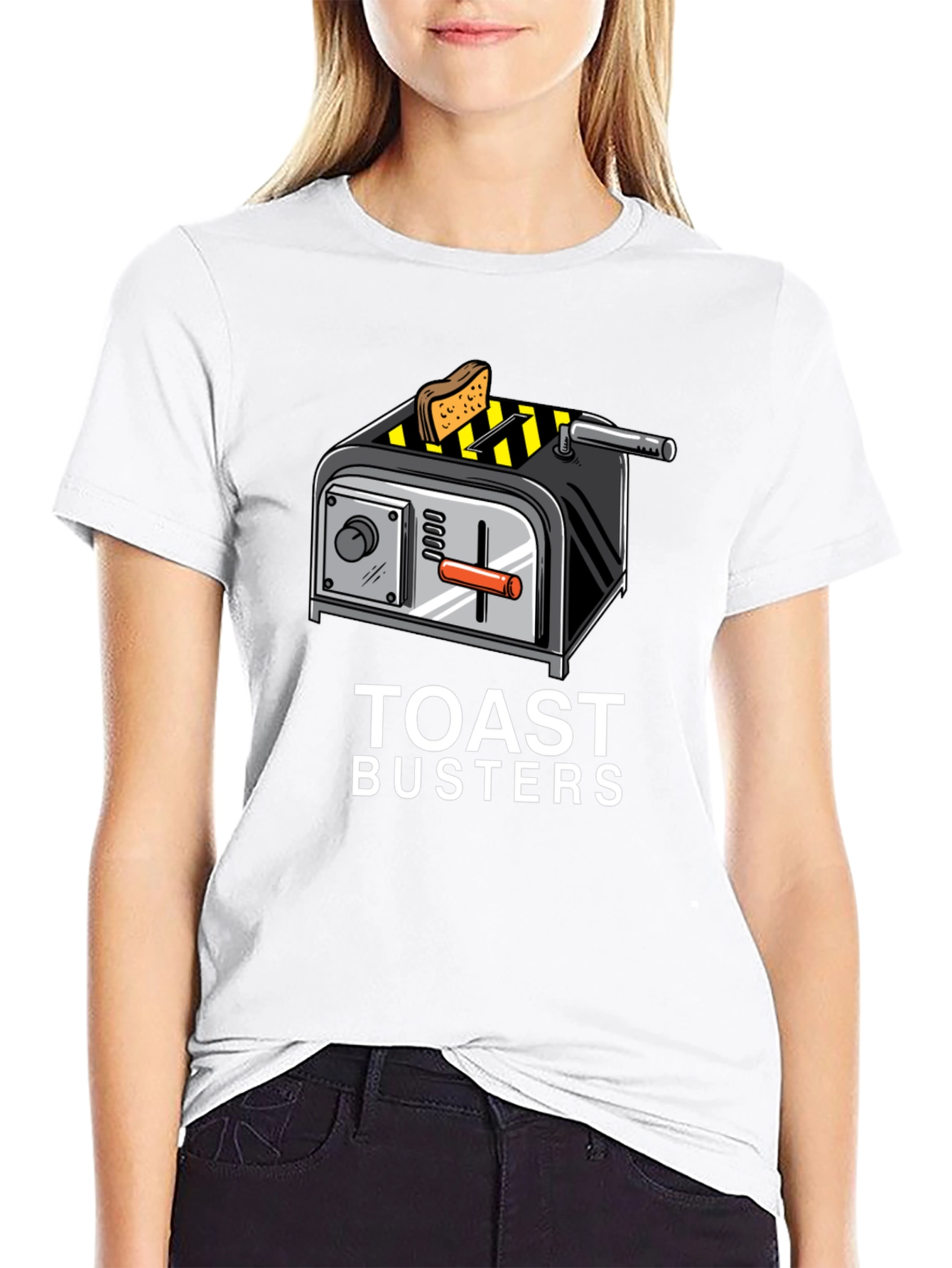 Black Toast Busters Graphic Tee - Funny Breakfast Shirt view 9
