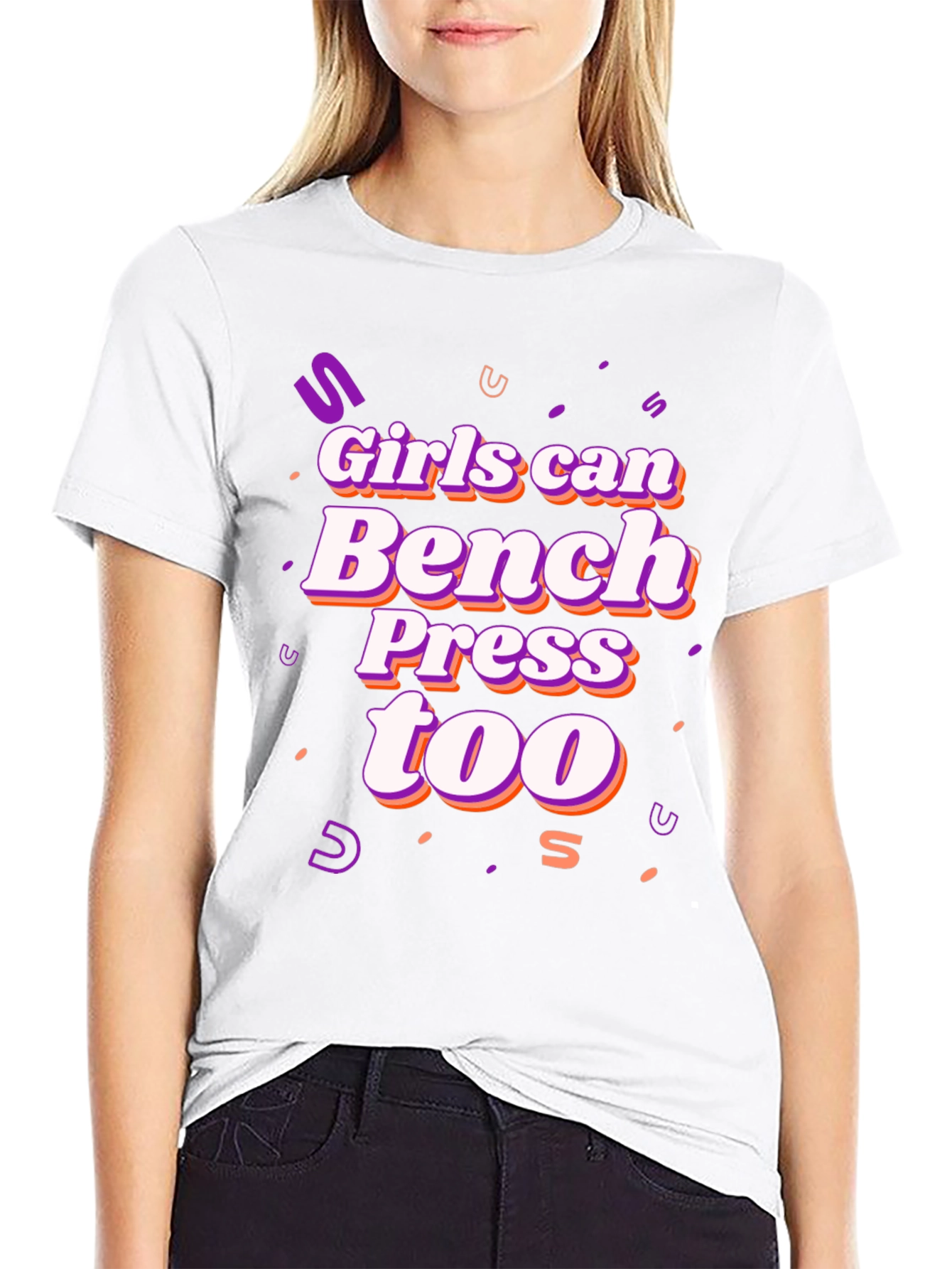 Black Girls Can Bench Press Too T-Shirt view 9