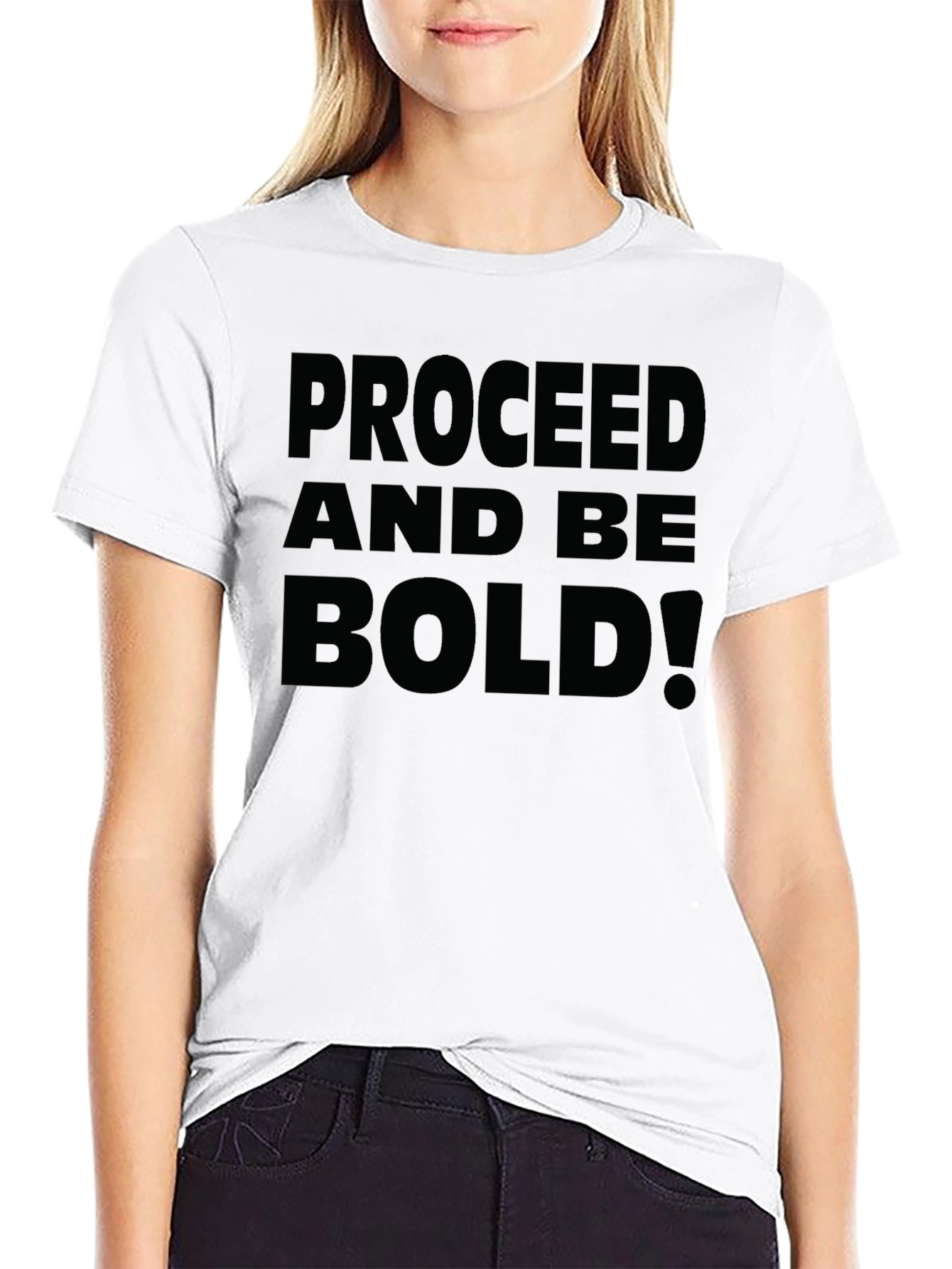 Black Proceed and Be Bold! Graphic Tee - Black view 9