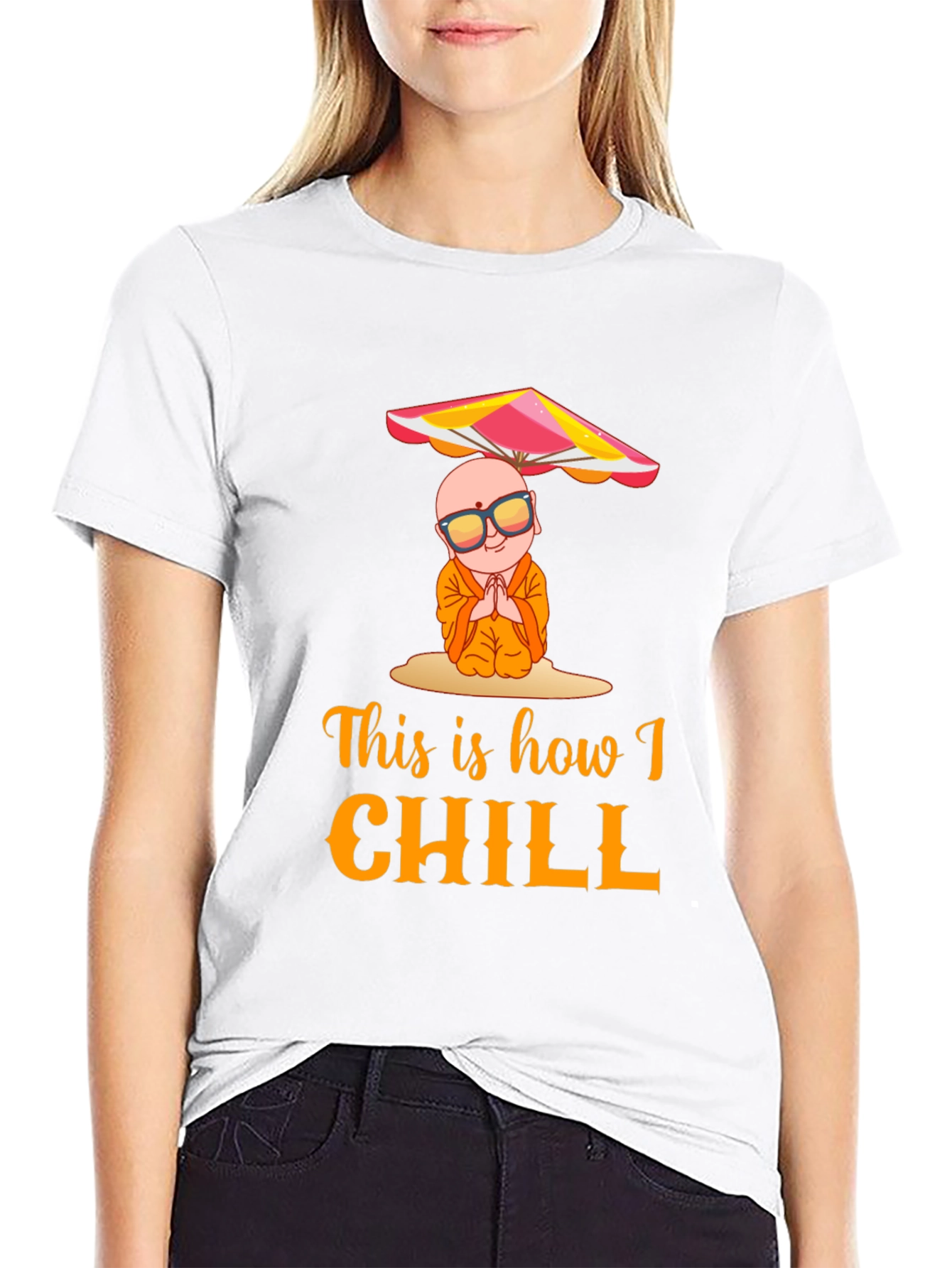 Black Chill Monk Graphic T-Shirt view 9
