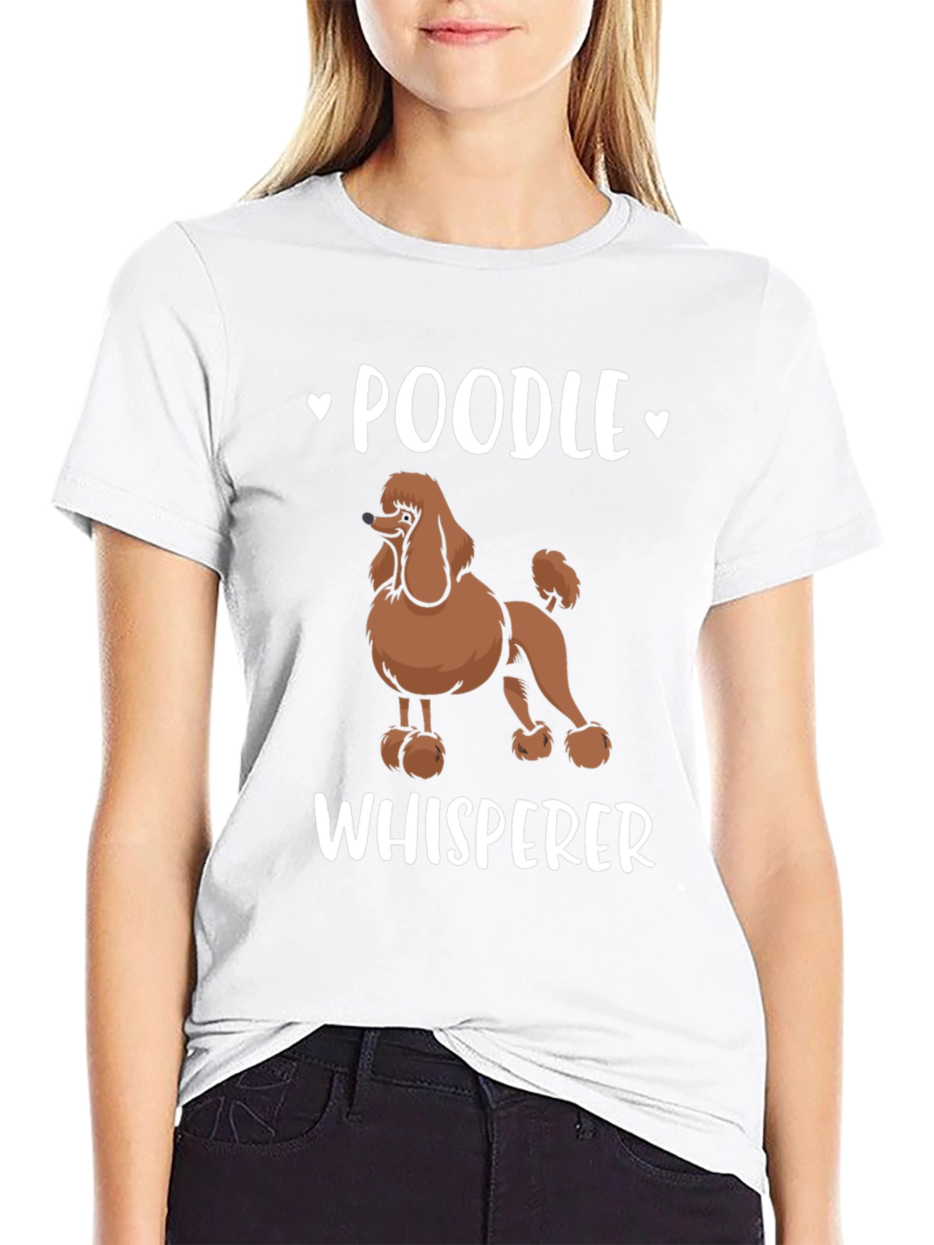 Black Poodle Whisperer Black T-Shirt view 9