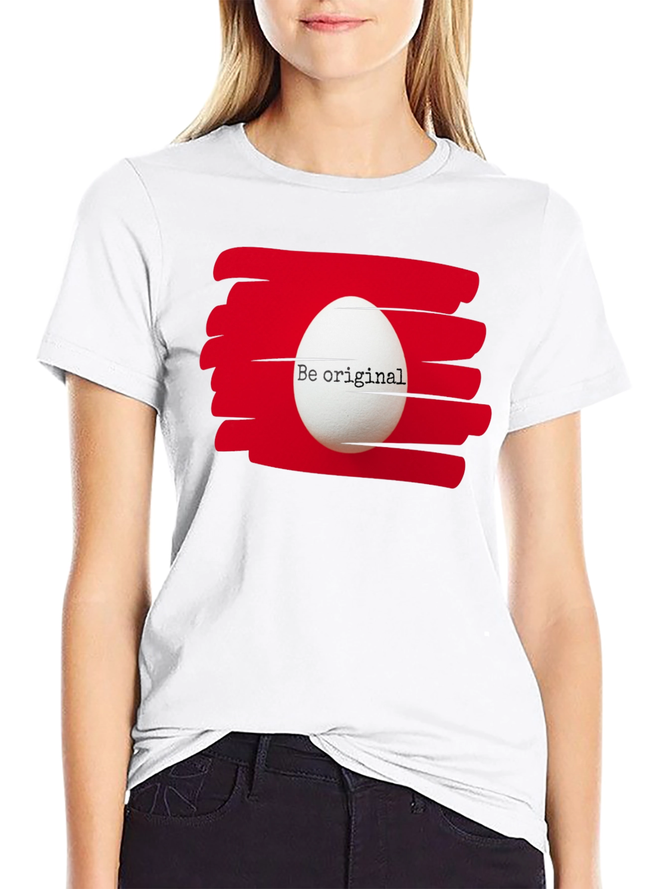 Black Be Original Egg Graphic Tee - Black view 9