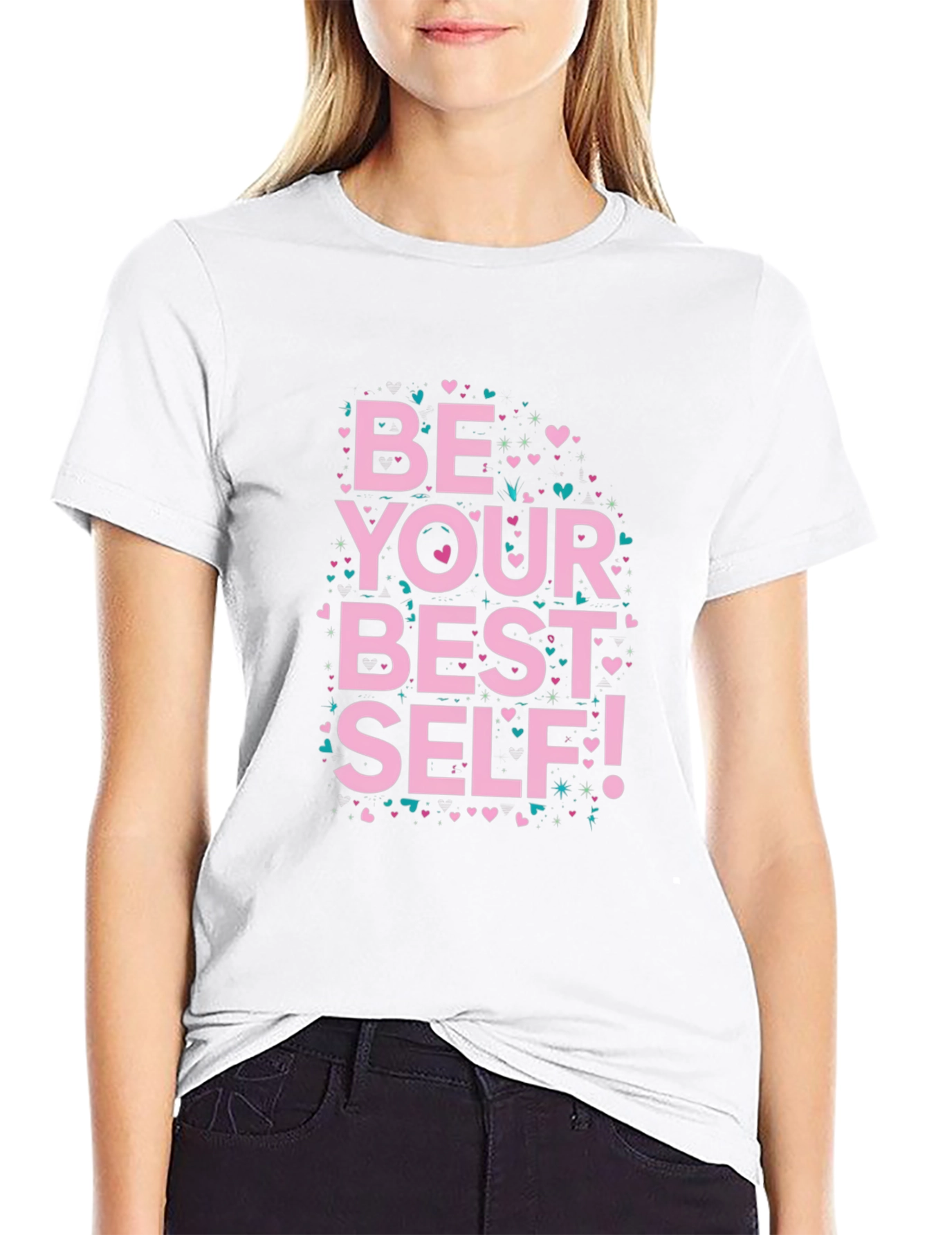 Black Be Your Best Self Graphic Tee view 9