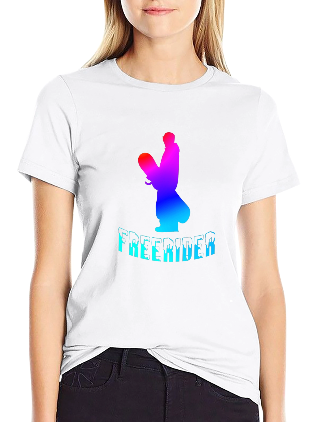 Black Freerider Graphic T-Shirt - Bold Design, Comfortable Fit view 9
