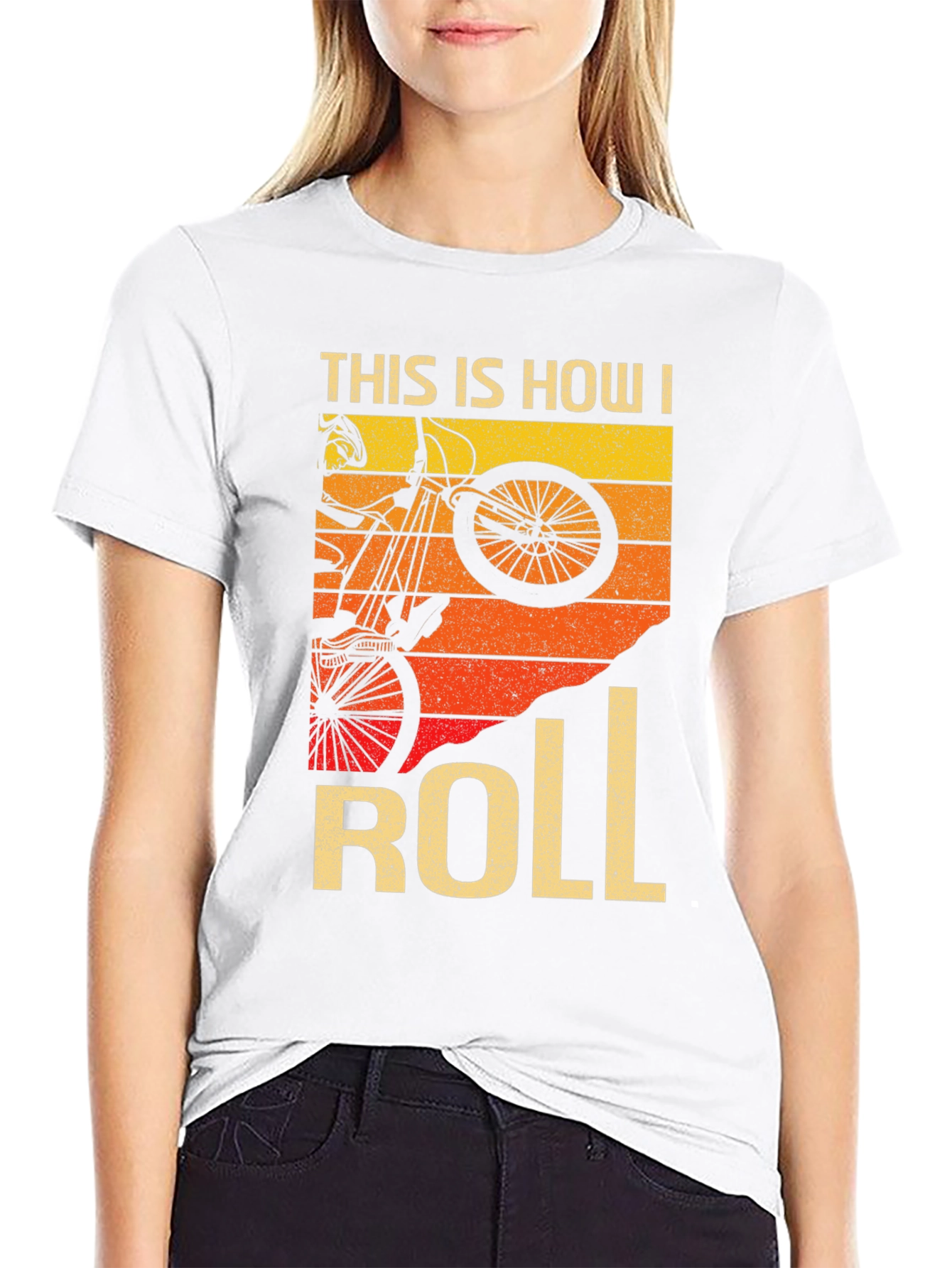 Black This Is How I Roll Retro Biker T-Shirt view 9