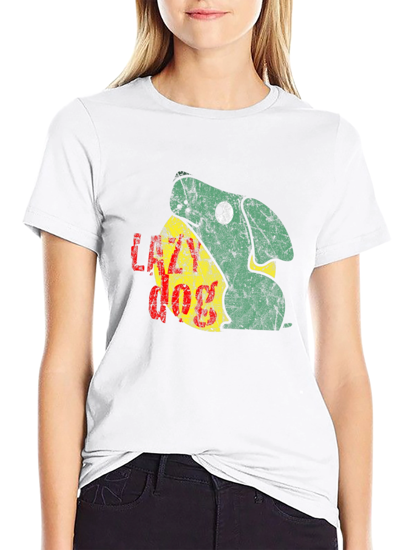 Black Lazy Dog Graphic Tee - Men's Black T-Shirt view 9