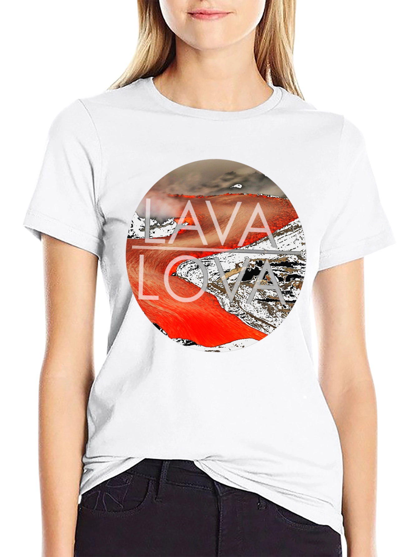 Black Lava Flow Graphic Tee - Men's Black T-Shirt view 9