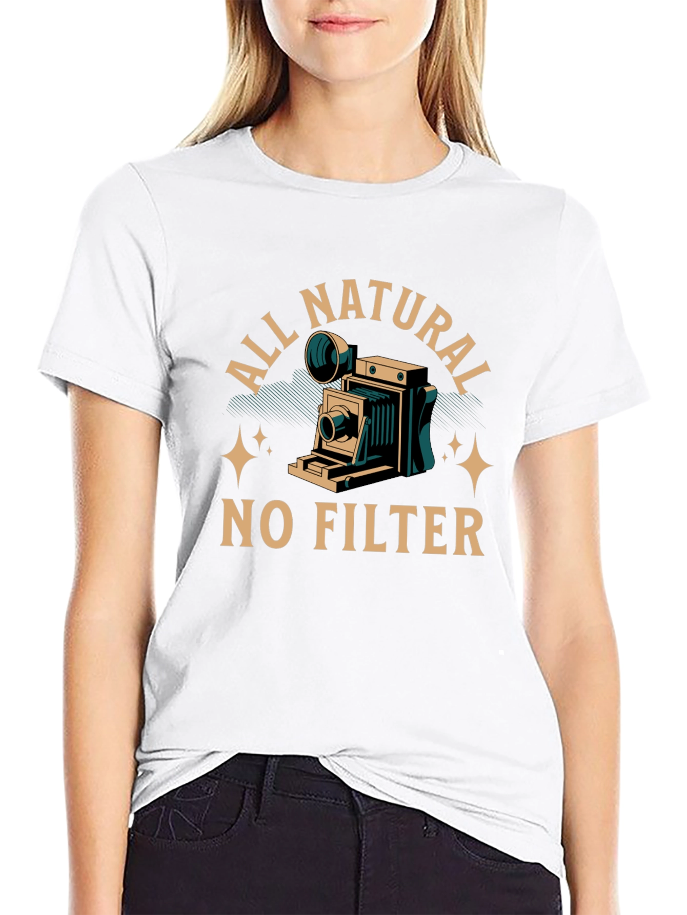 Black All Natural No Filter Graphic Tee view 9