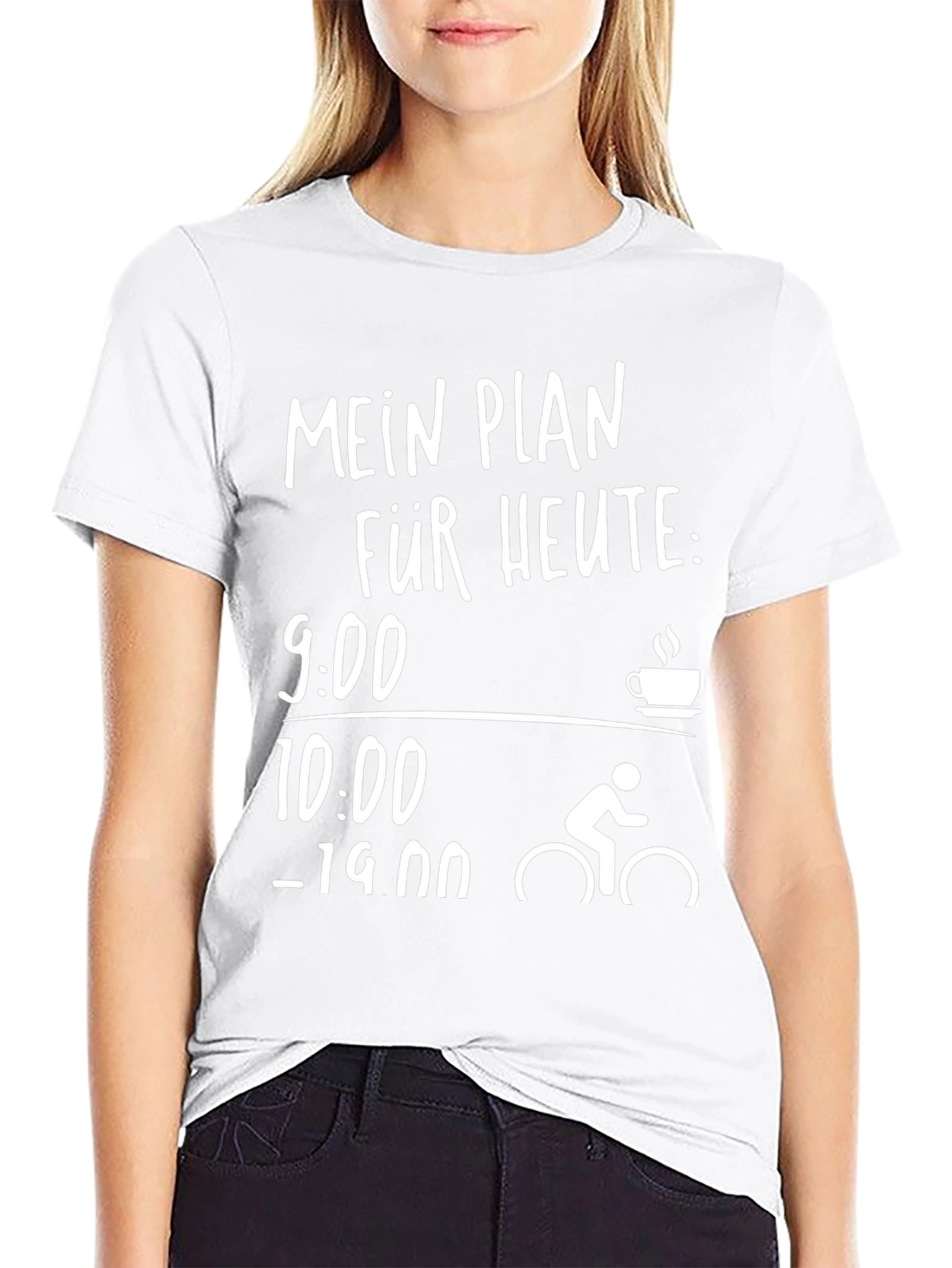 Black Cycling Plan T-Shirt - Coffee then Ride view 9