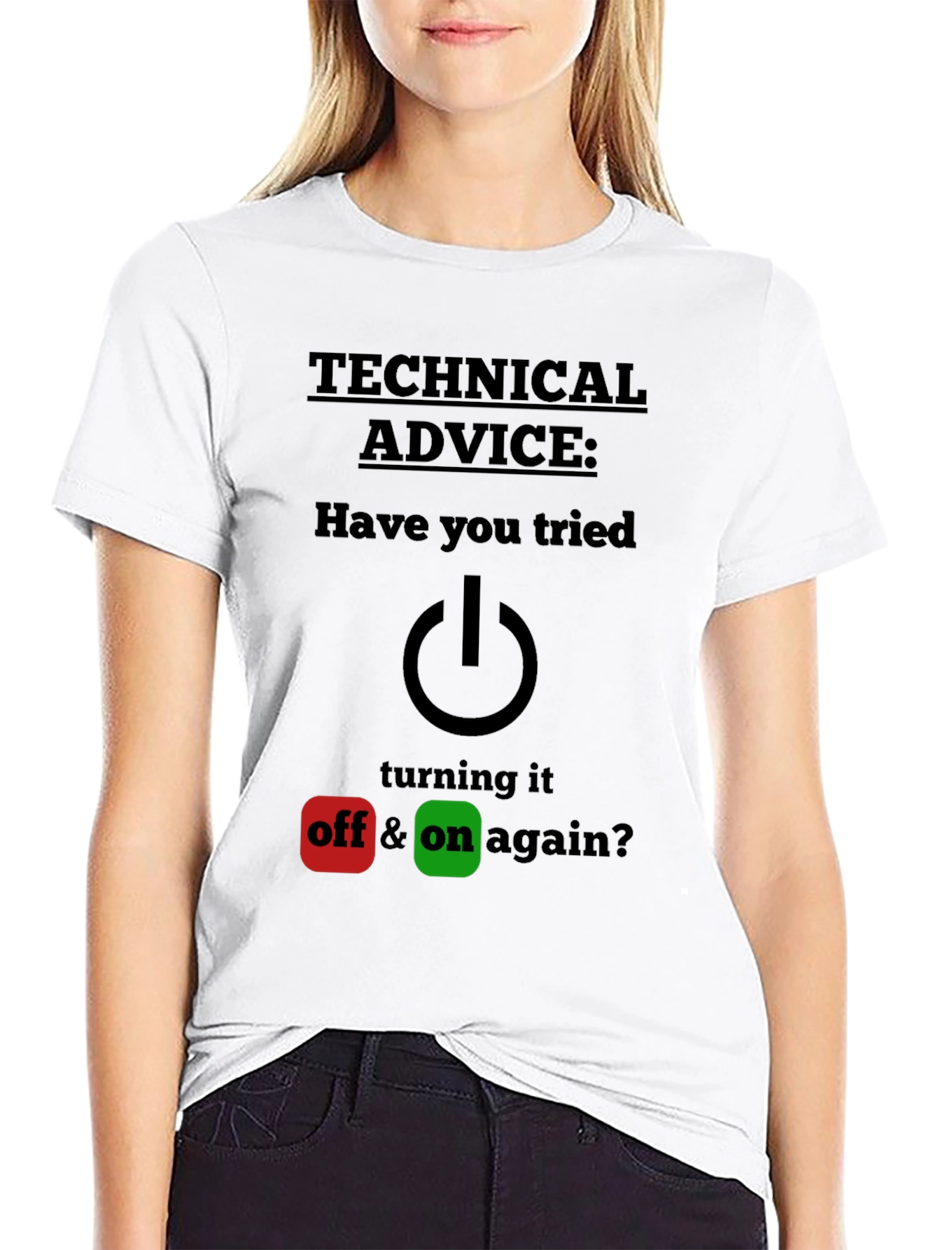 Black Technical Advice Funny T-Shirt view 9