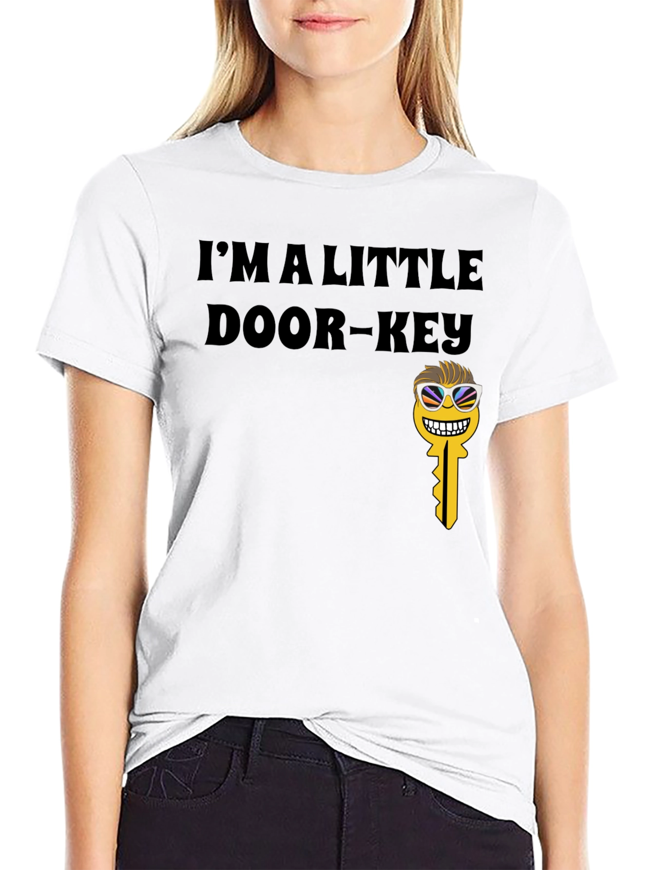 Black I'm A Little Door-Key Graphic Tee view 9