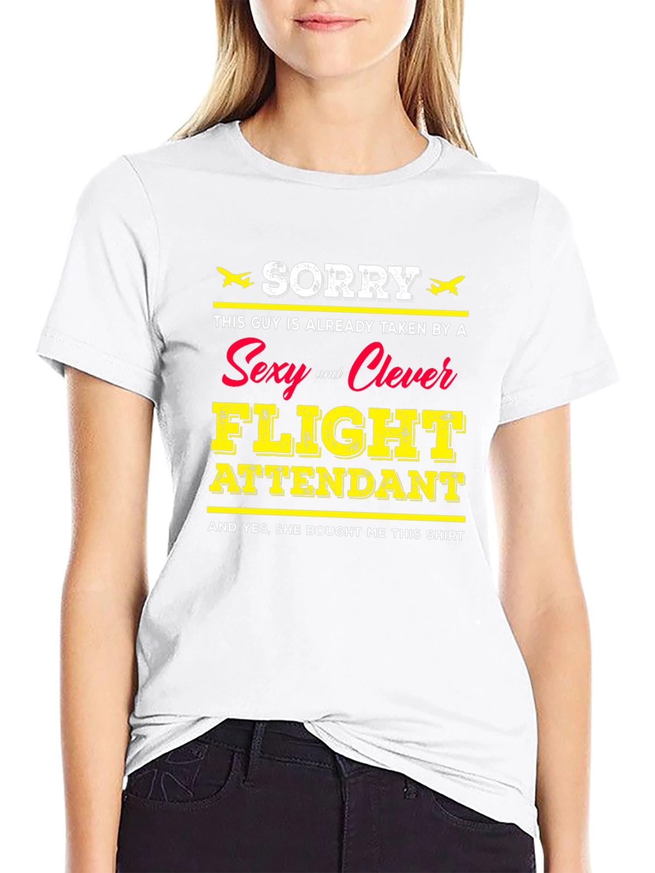 Black Taken by Flight Attendant Graphic Tee view 9