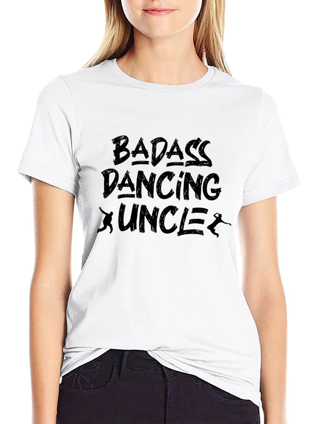Black Badass Dancing Uncle T-Shirt - Black view 9