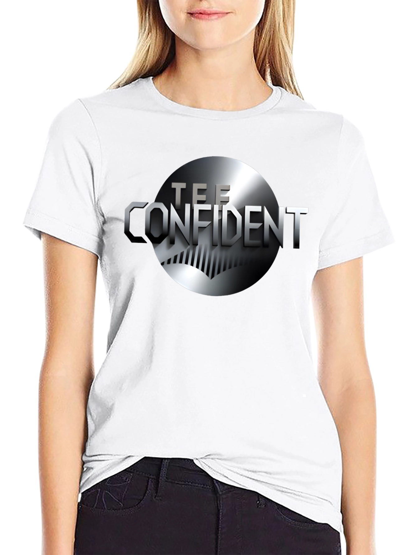 Black Tee Confident Black Graphic T-Shirt - Modern Design view 9